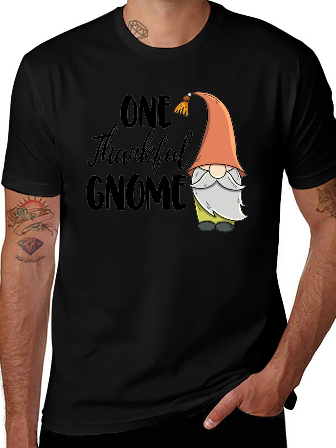 One Thankful Gnome T-Shirt - Thanksgiving Tee