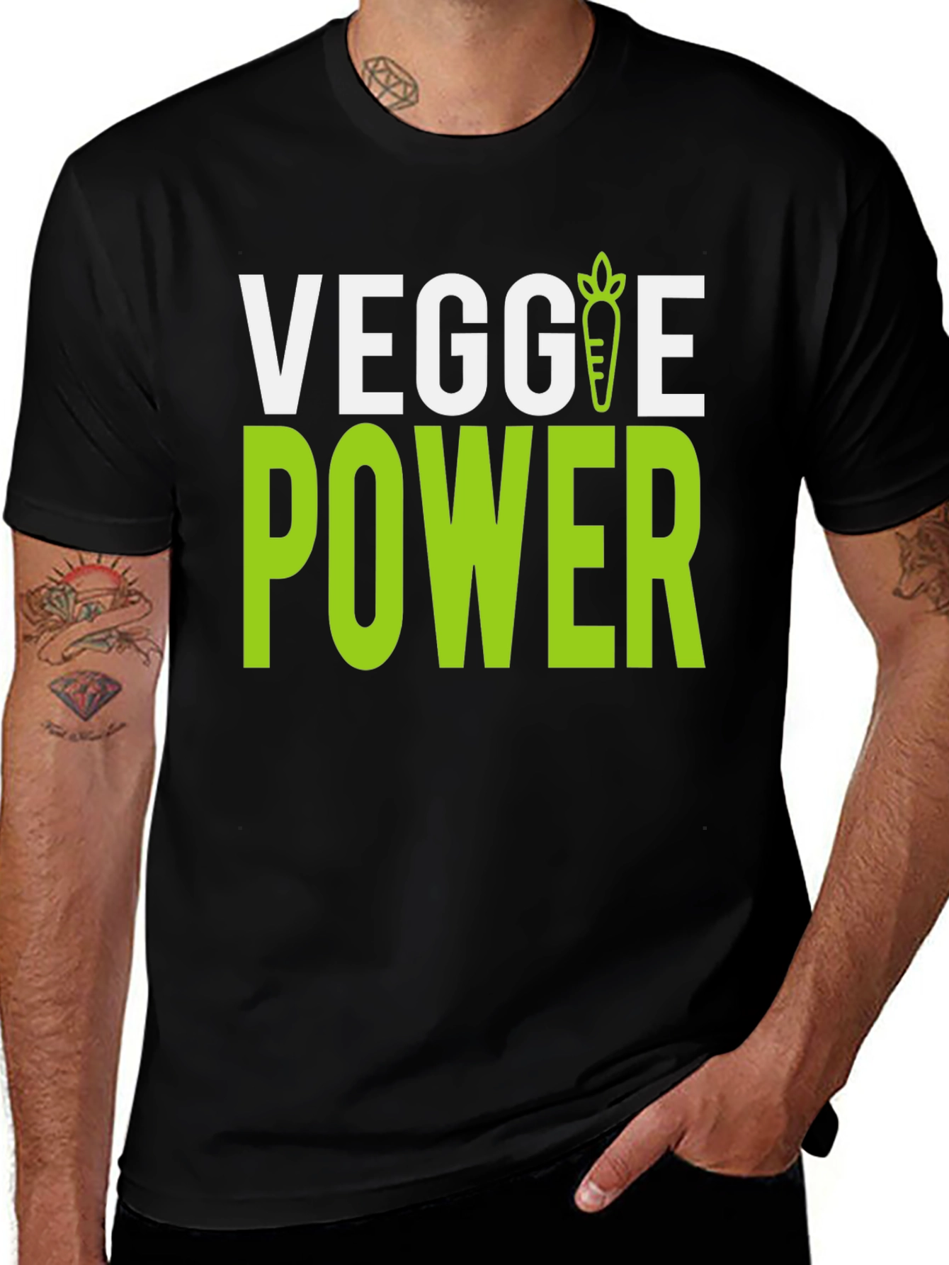 Variant 3 of Veggie Power T-Shirt - Vegan Vegetarian Tee