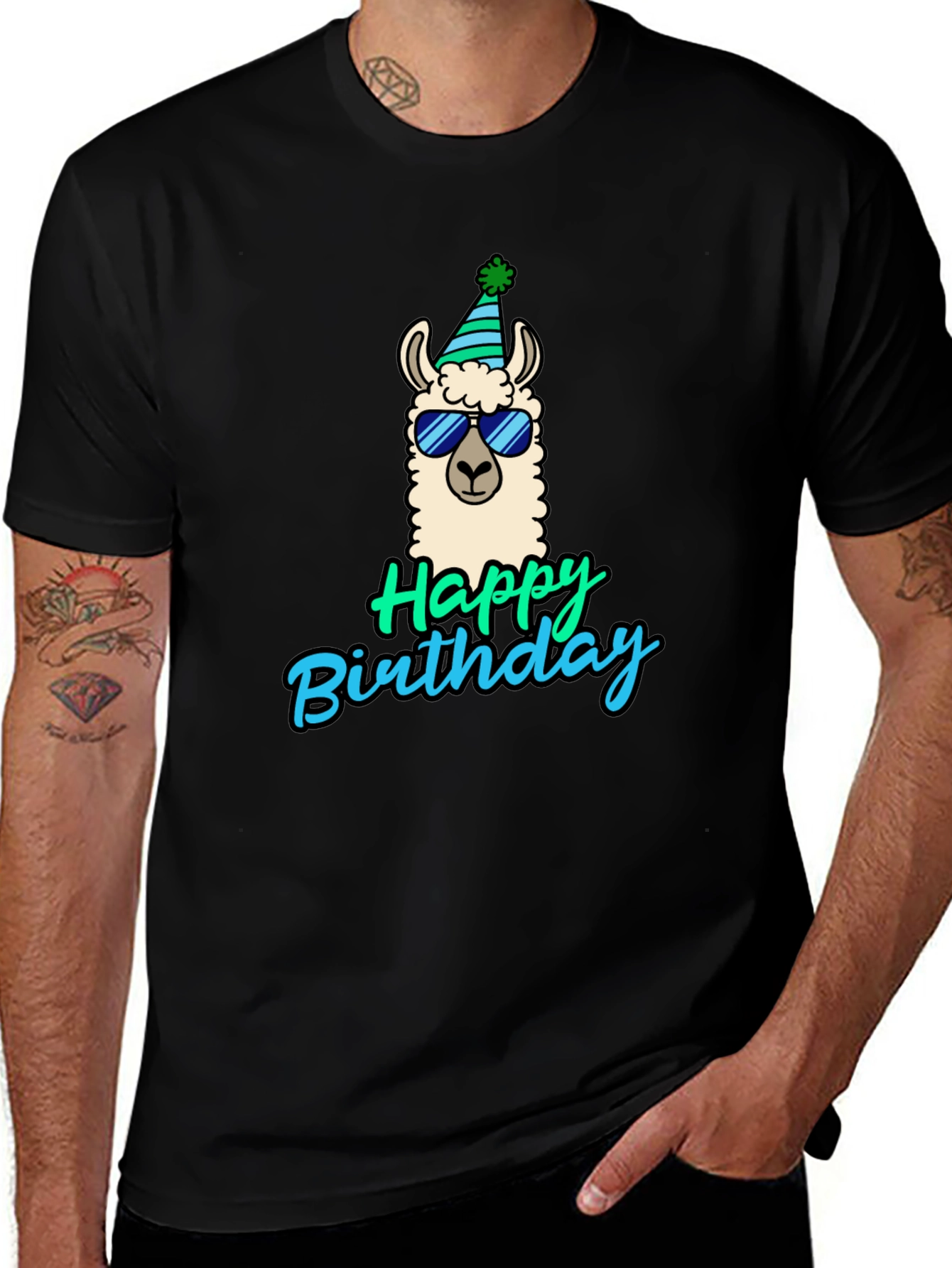 Variant 26 of Happy Birthday Llama T-Shirt - Funny Birthday Gift