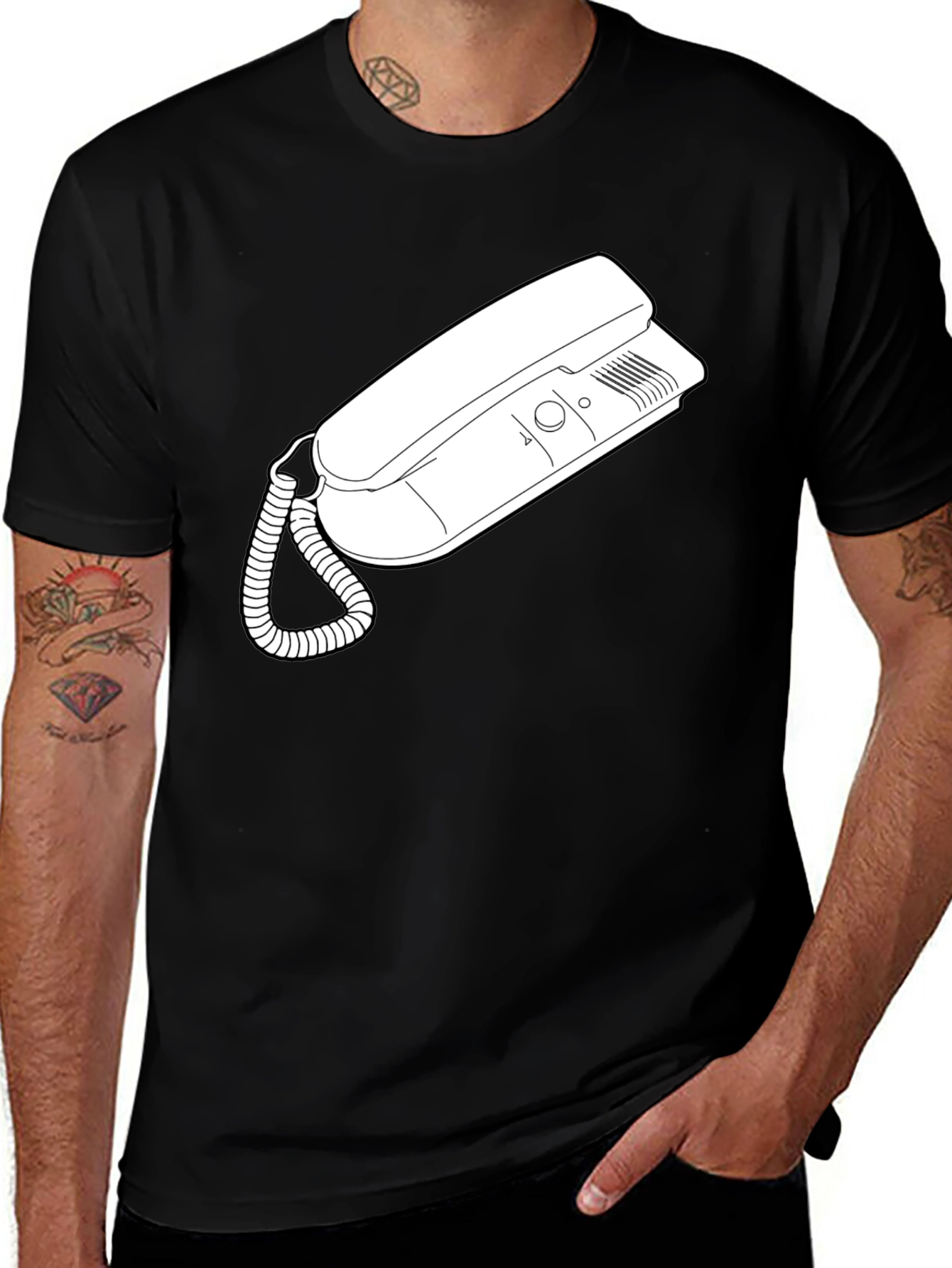Variant 24 of Retro Phone Graphic Tee - Classic Style