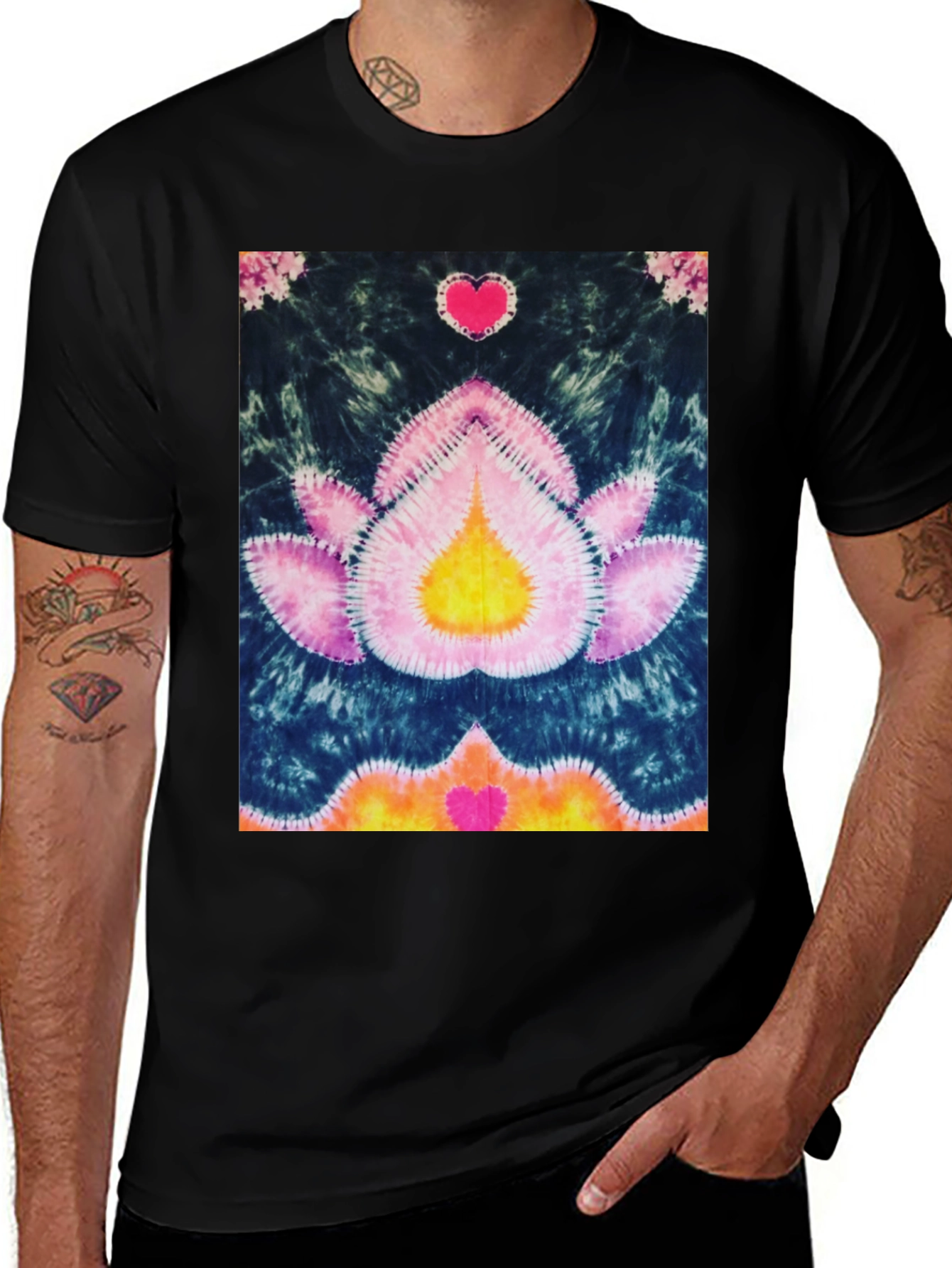 Variant 3 of Lotus Tie-Dye Graphic T-Shirt