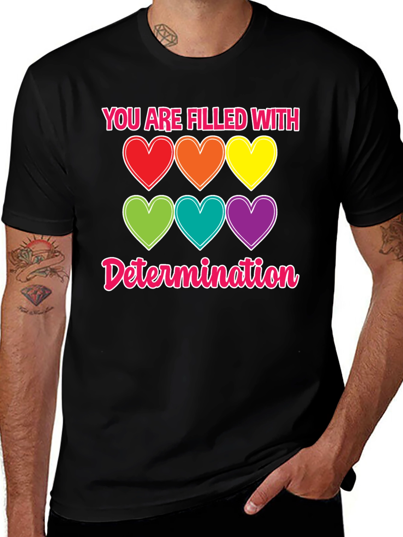 Determination Hearts T-Shirt - Unisex