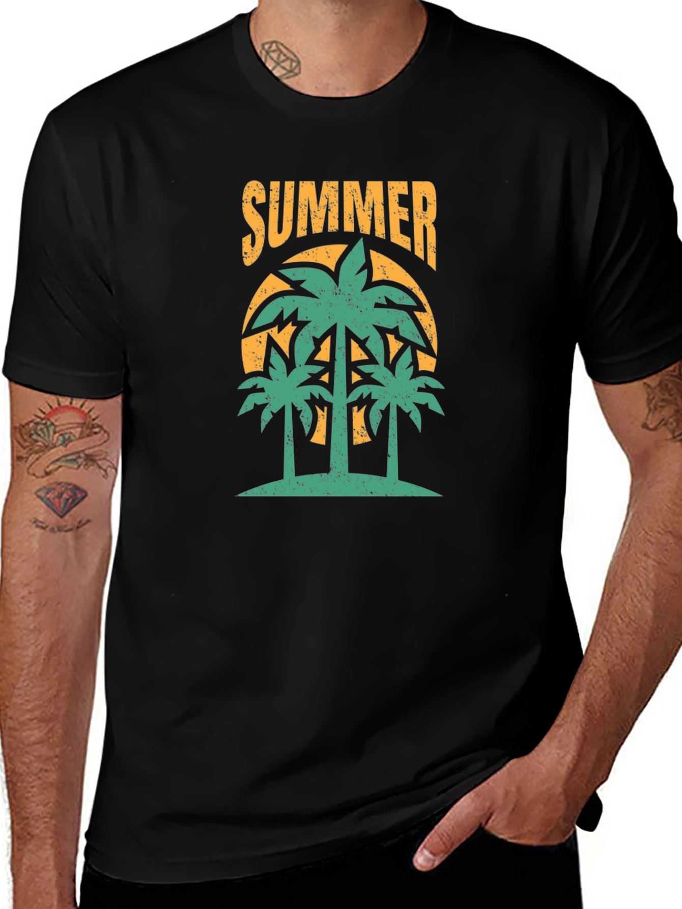Variant 12 of Summer Palm Tree Graphic Tee