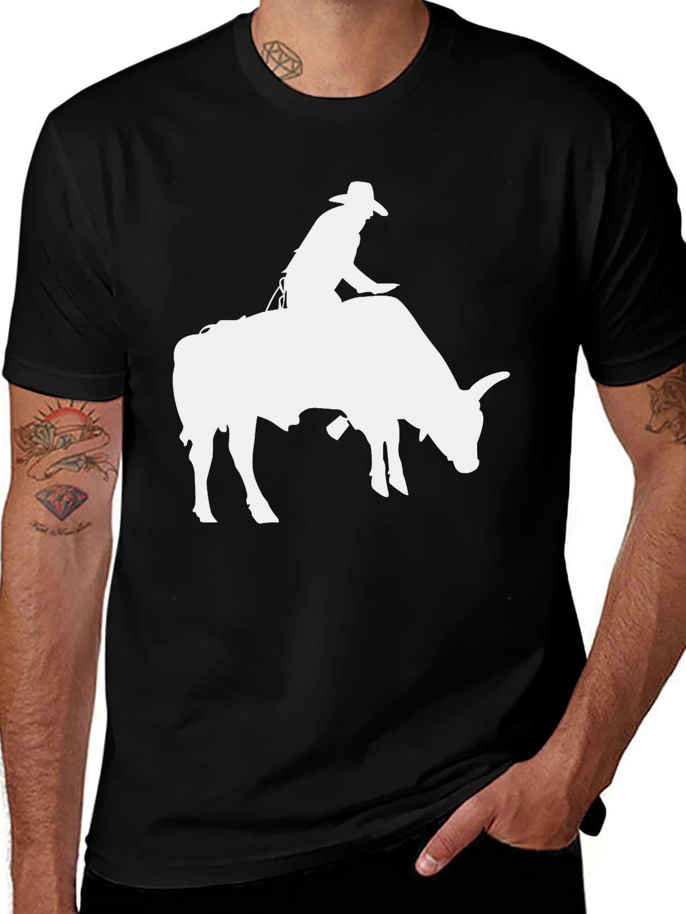 Variant 25 of Black Bull Rider Graphic Tee