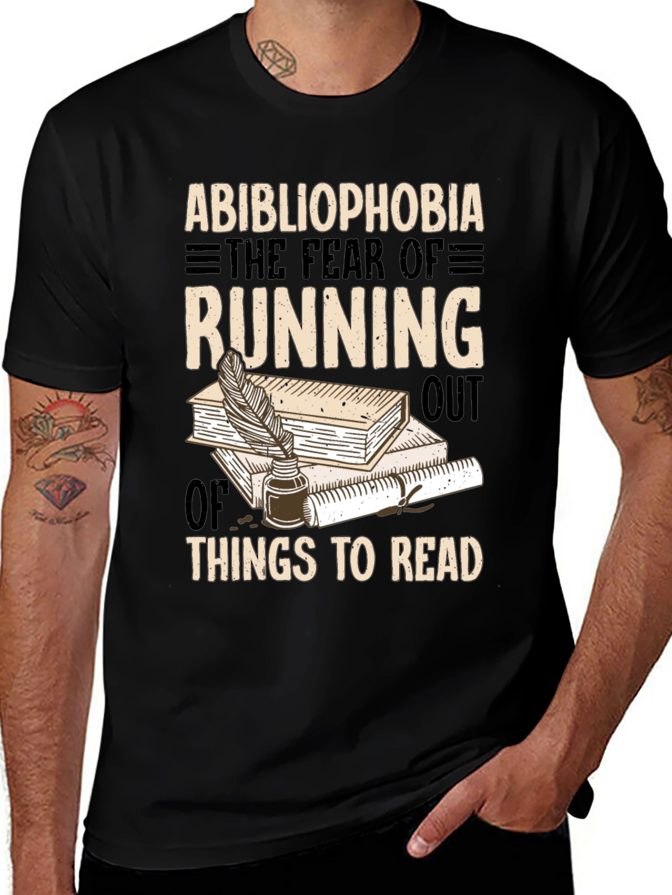 Abibliophobia T-Shirt: The Fear of Running Out of Books