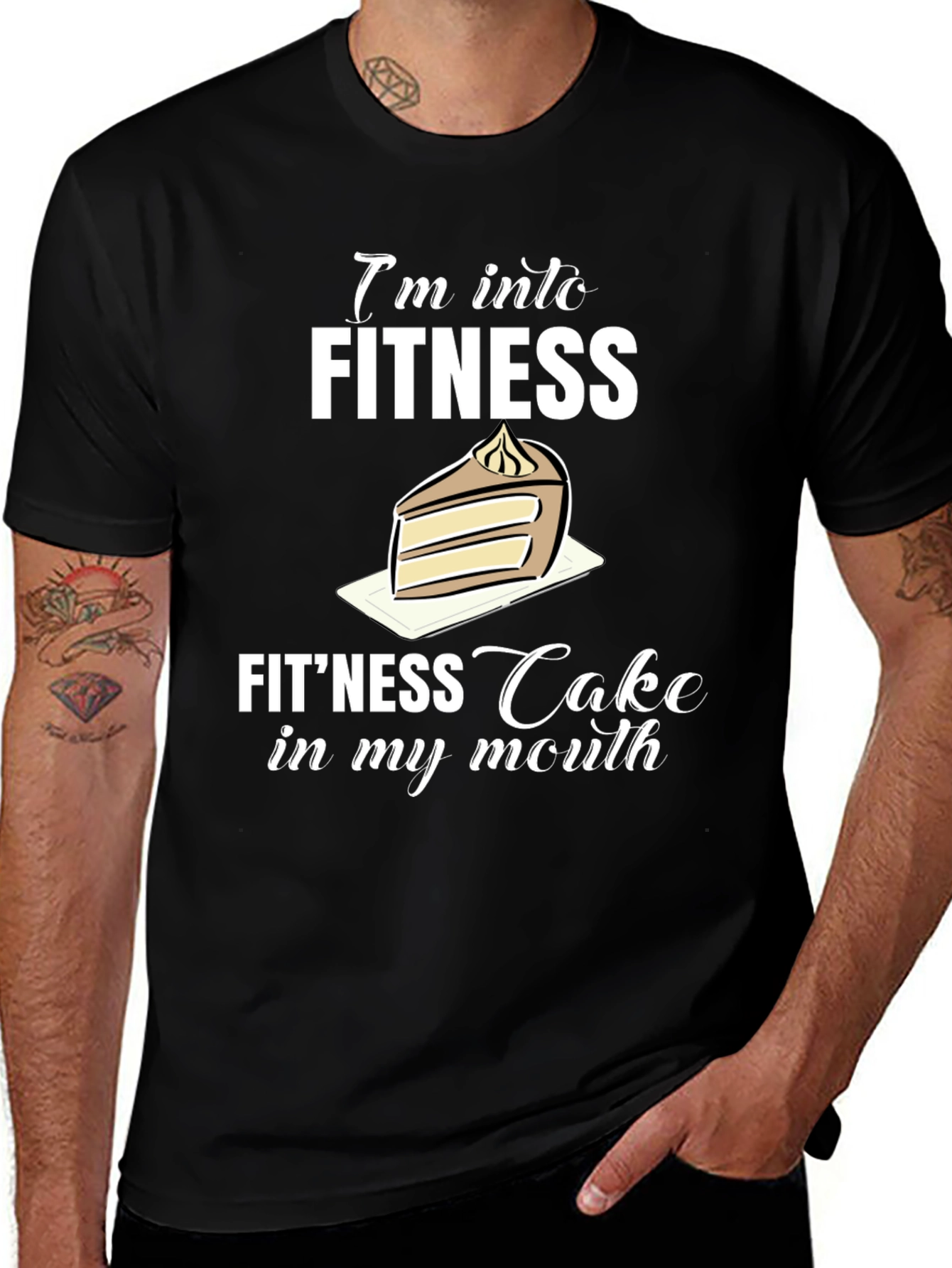 Variant 3 of Fitness Cake T-Shirt - Funny Foodie Tee