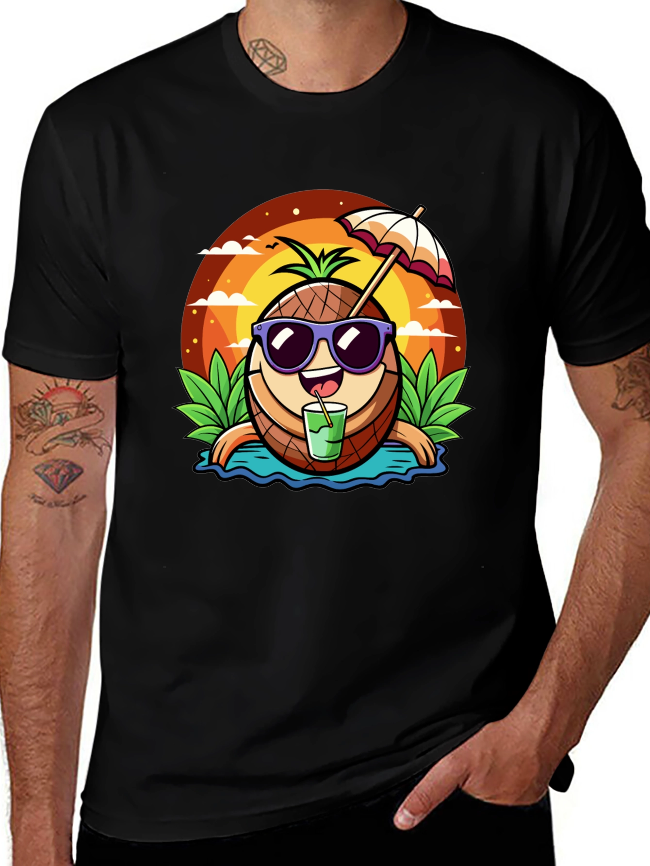 Tropical Pineapple T-Shirt - Summer Vibes