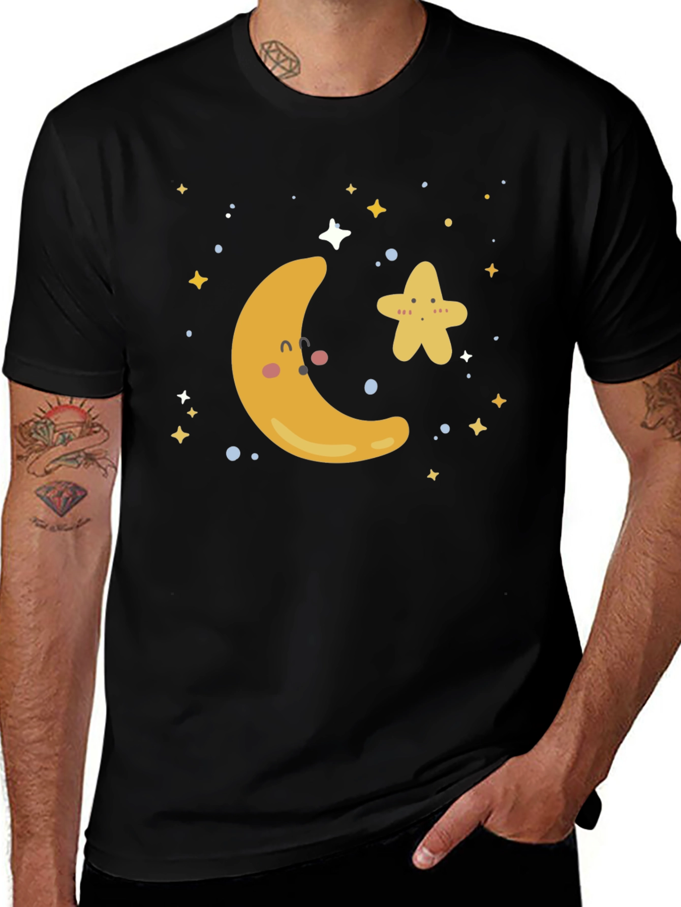 Variant 13 of Cute Moon & Star Graphic T-Shirt