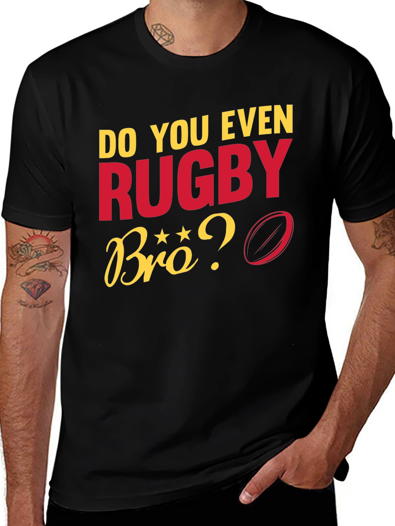 Variant 8 of Do You Even Rugby Bro? Graphic T-Shirt