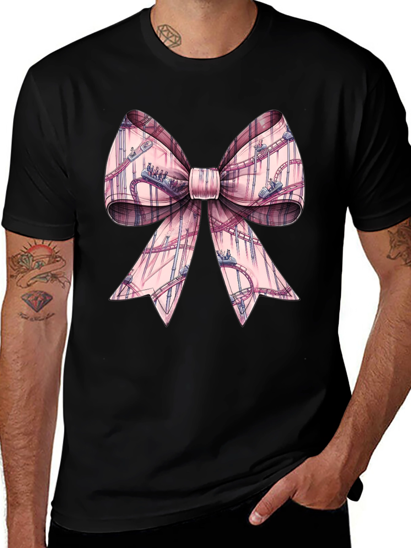 Roller Coaster Bow Graphic Tee