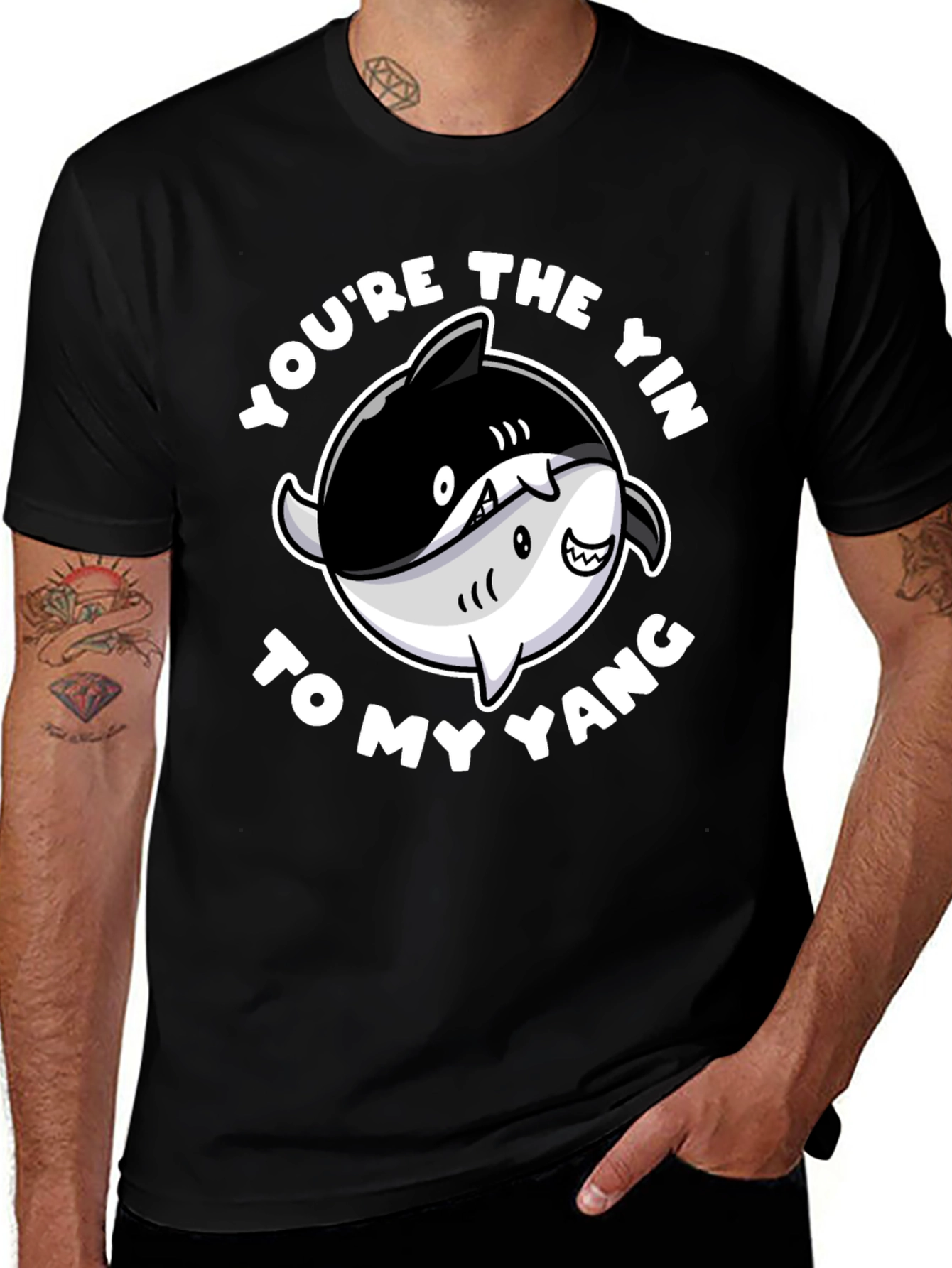 Variant 27 of Yin Yang Sharks Graphic T-Shirt
