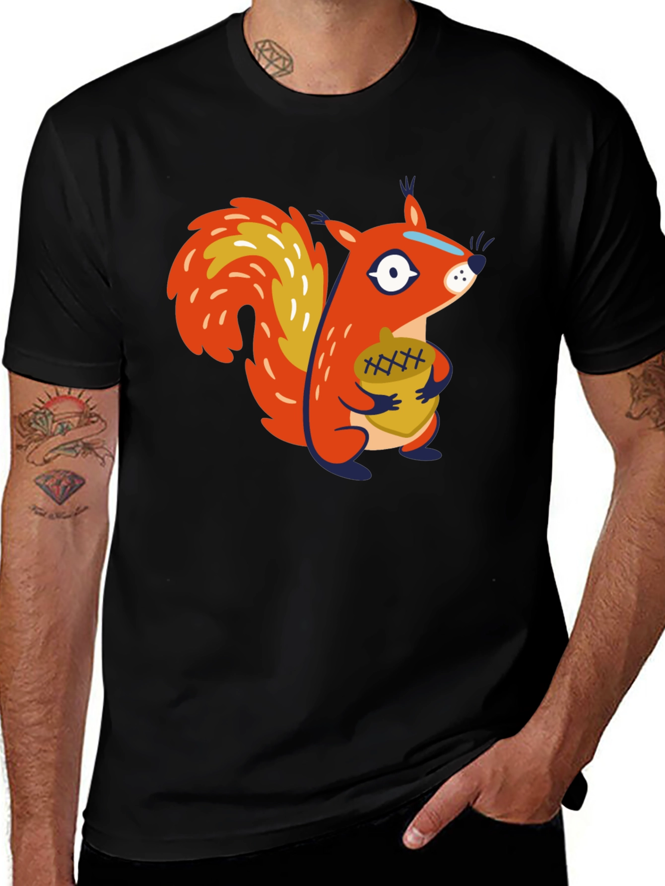 Variant 2 of Squirrel Graphic Tee - Funny Animal Shirt