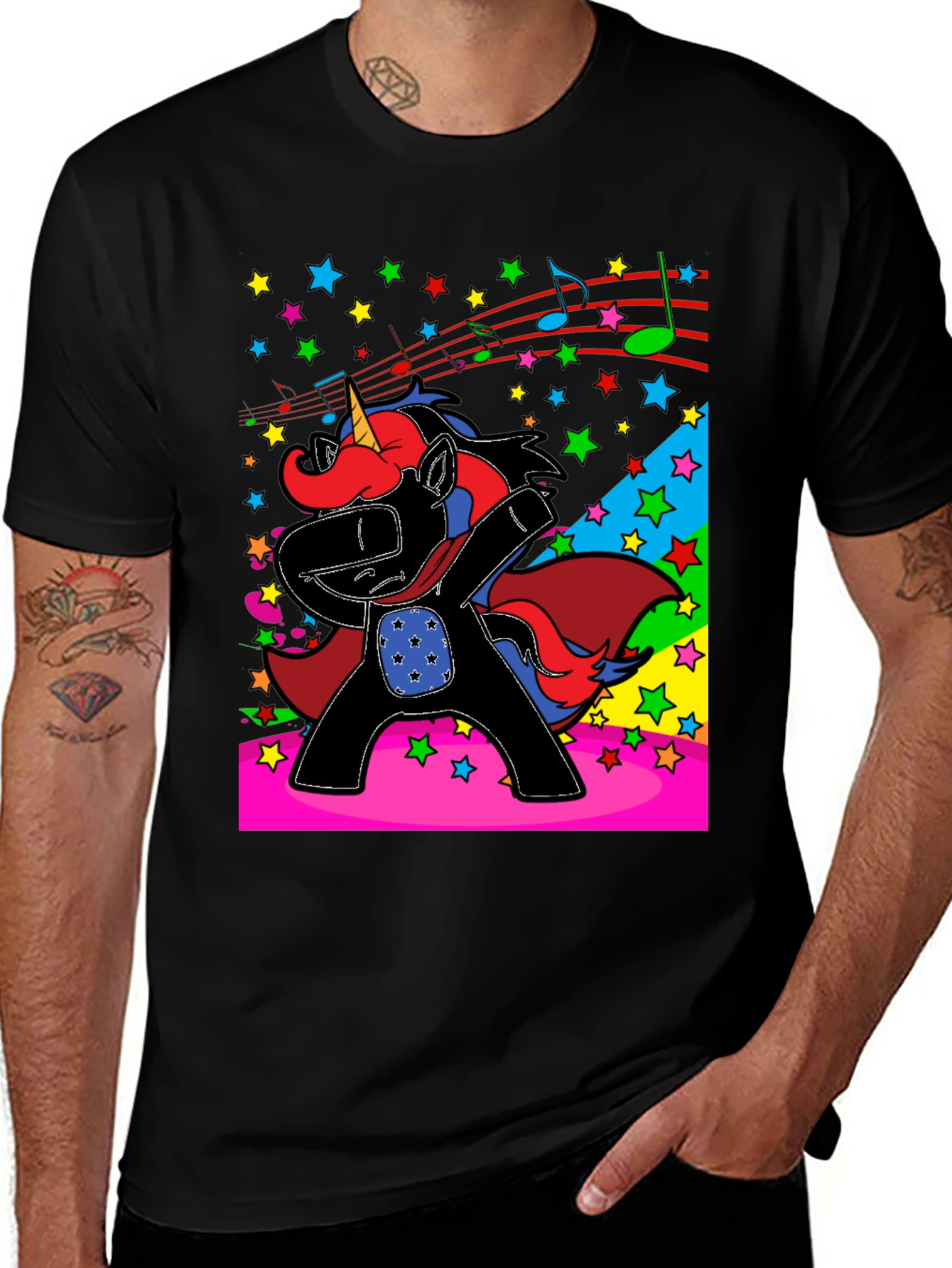 Variant 3 of Dabbing Unicorn Stars T-Shirt