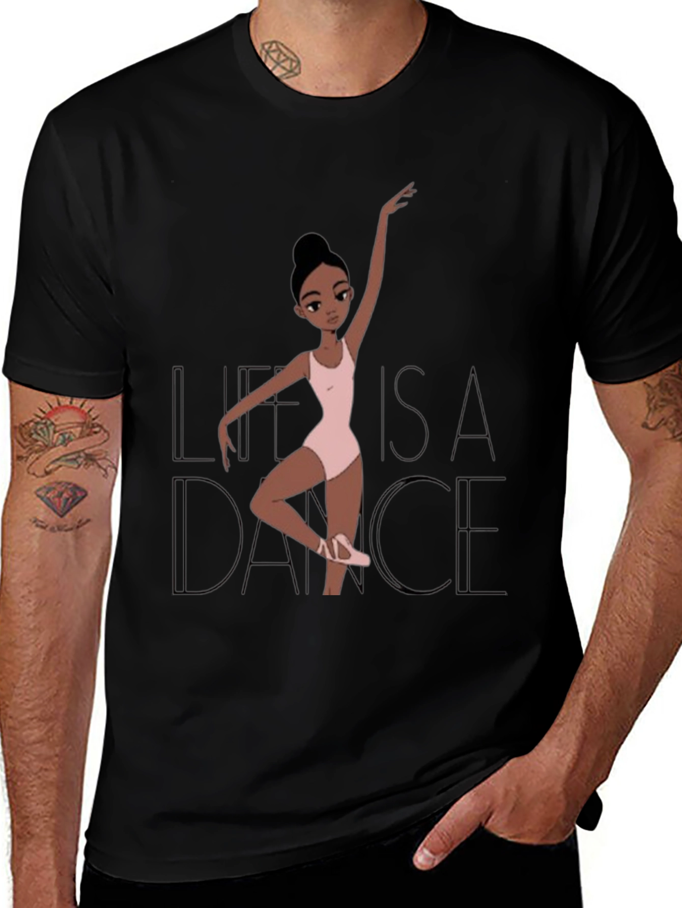 Variant 20 of Life is a Dance T-Shirt - Ballerina Graphic Tee