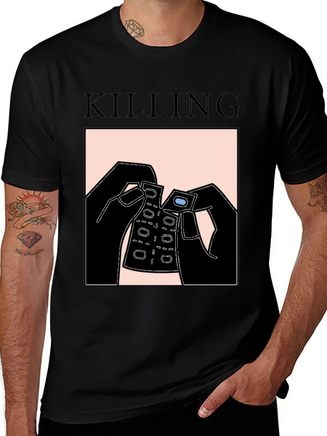 Variant 8 of Killing Pill Black T-Shirt