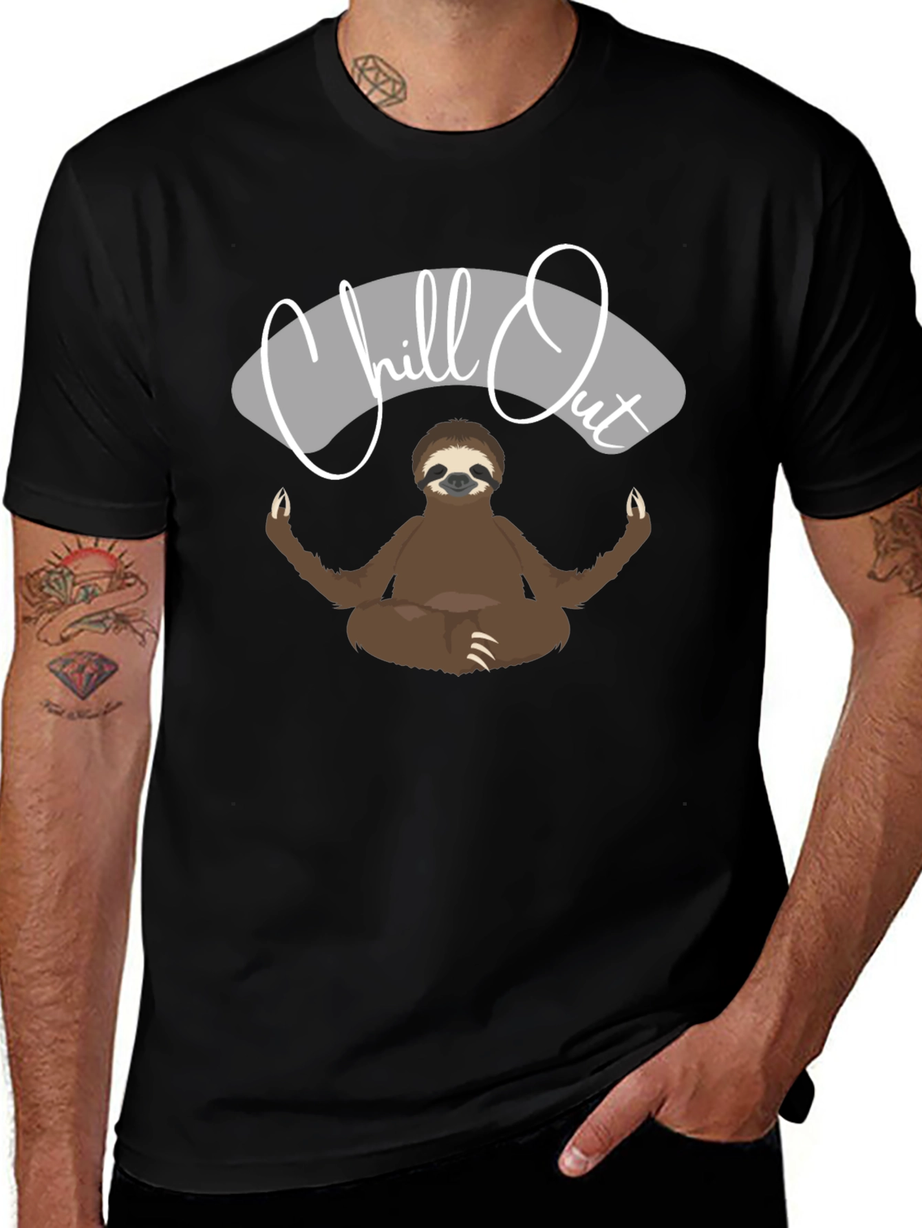 Variant 18 of Chill Out Sloth T-Shirt - Relaxed Zen Style