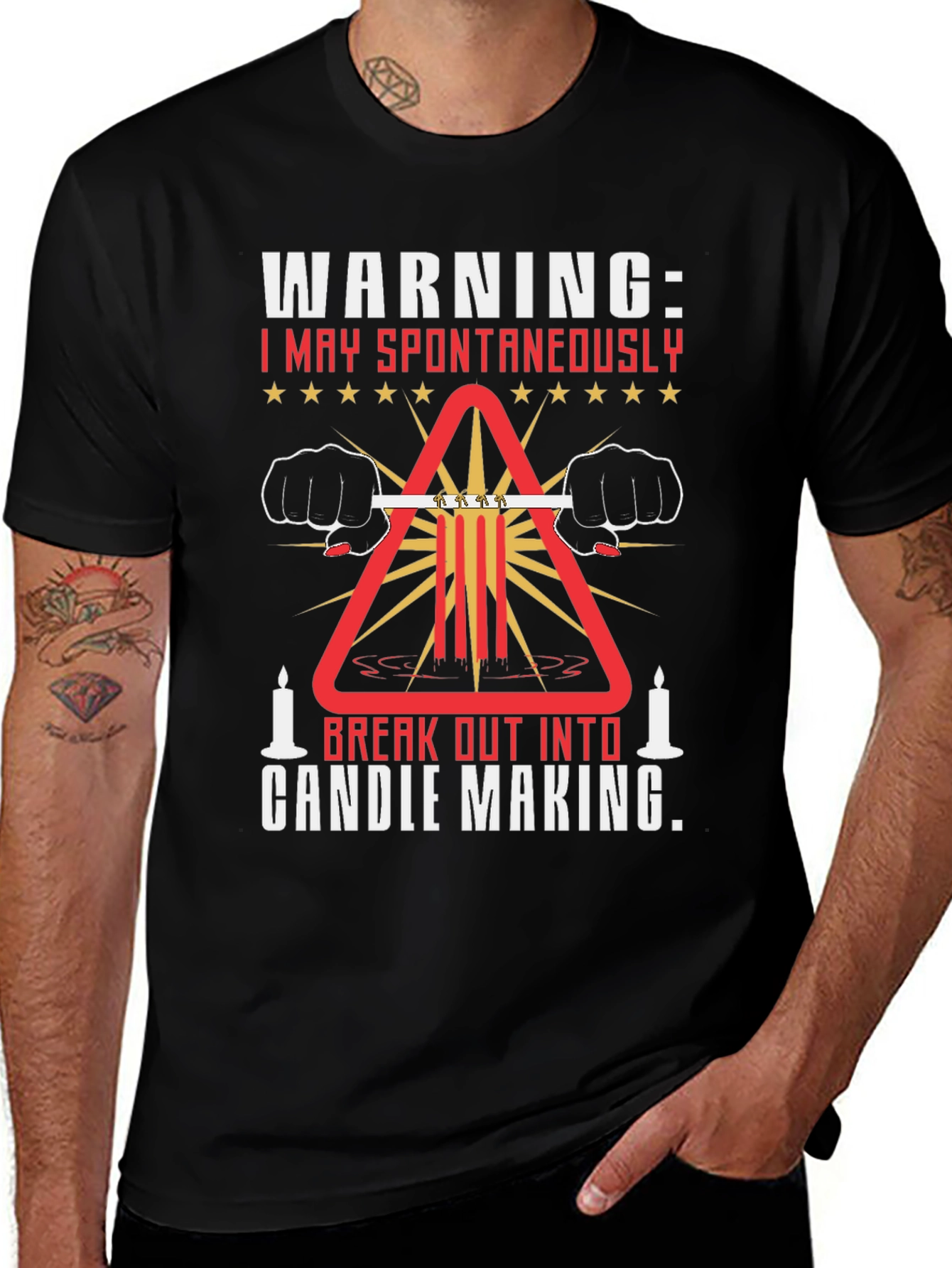 Variant 11 of Warning: I May Spontaneously Make Candles T-Shirt
