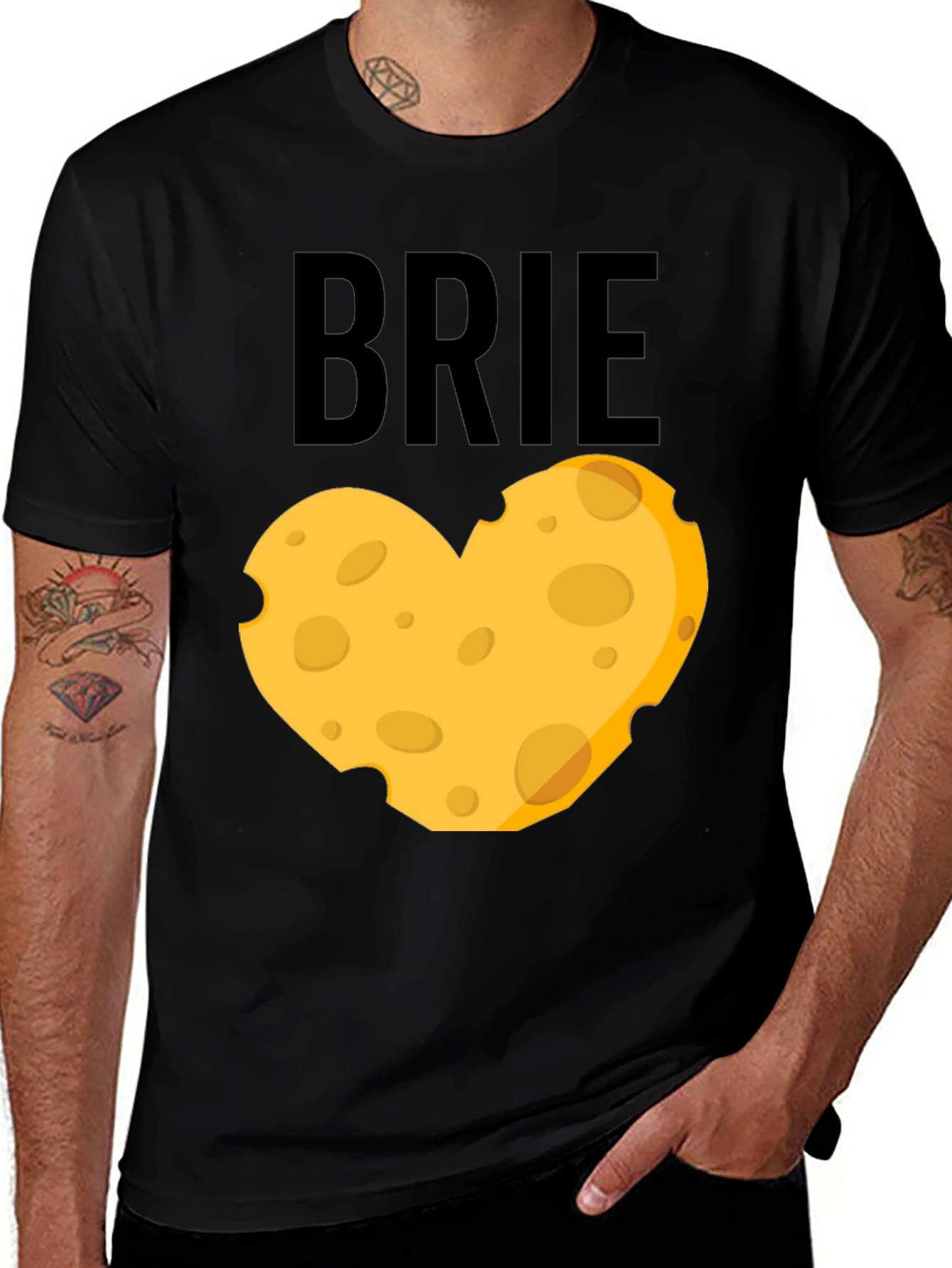 Variant 21 of Brie Cheese Lover T-Shirt - Heart Shaped Cheese