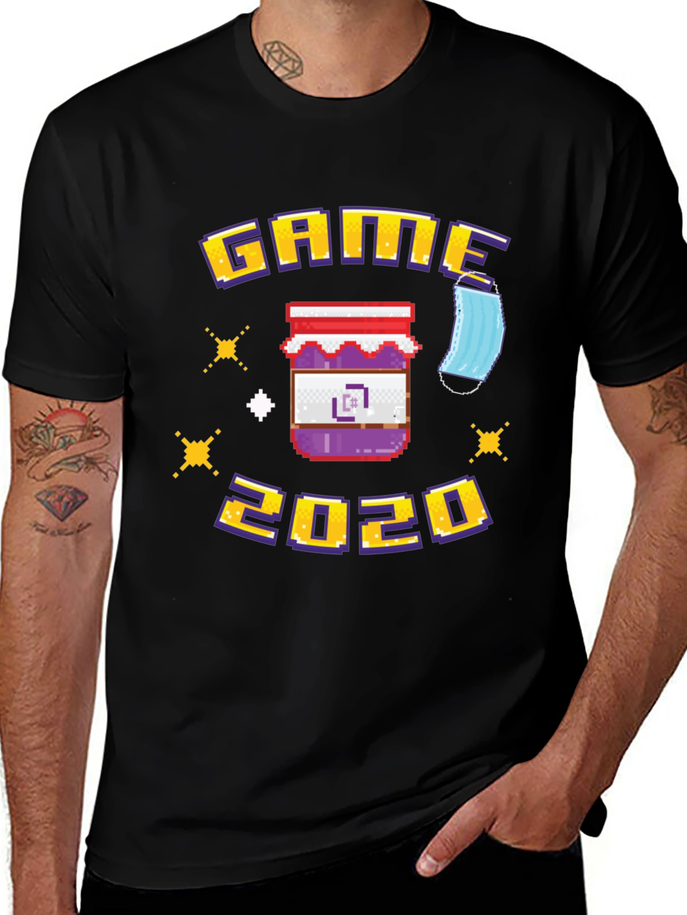 Variant 28 of Game Jam 2020 T-Shirt - Pixel Art Programmer Tee