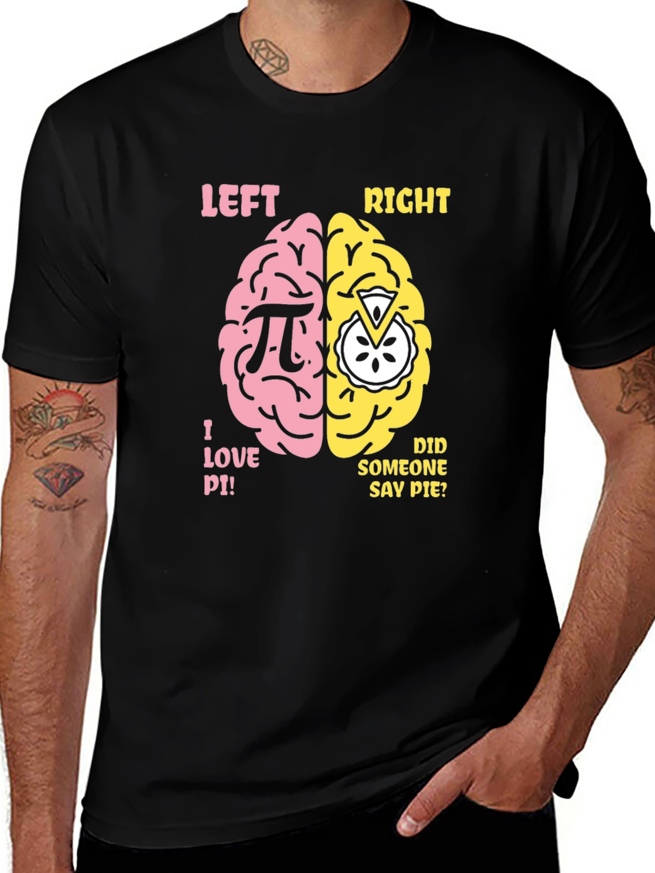 Pi vs Pie Brain T-Shirt