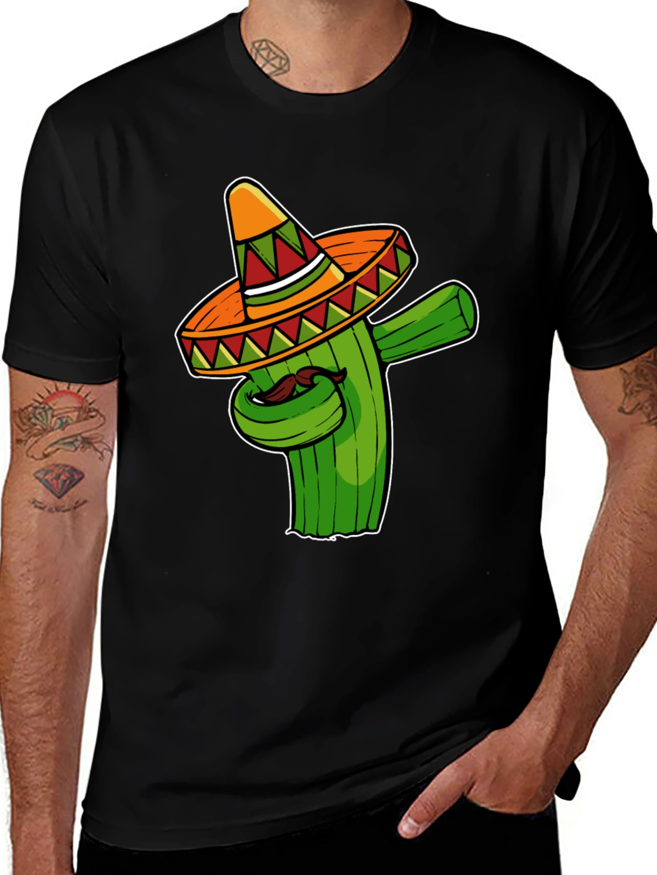Variant 19 of Cactus Dabbing T-Shirt, Mexican Sombrero