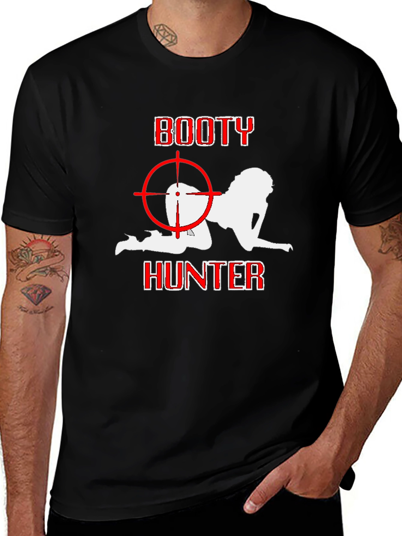 Variant 17 of Booty Hunter Graphic T-Shirt - Black