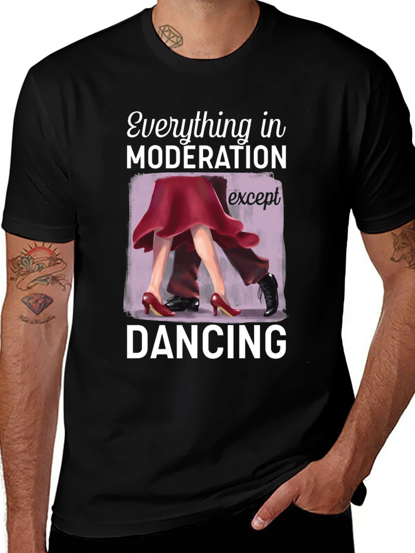 Variant 5 of Dancing Graphic T-Shirt: Moderation Except Dancing