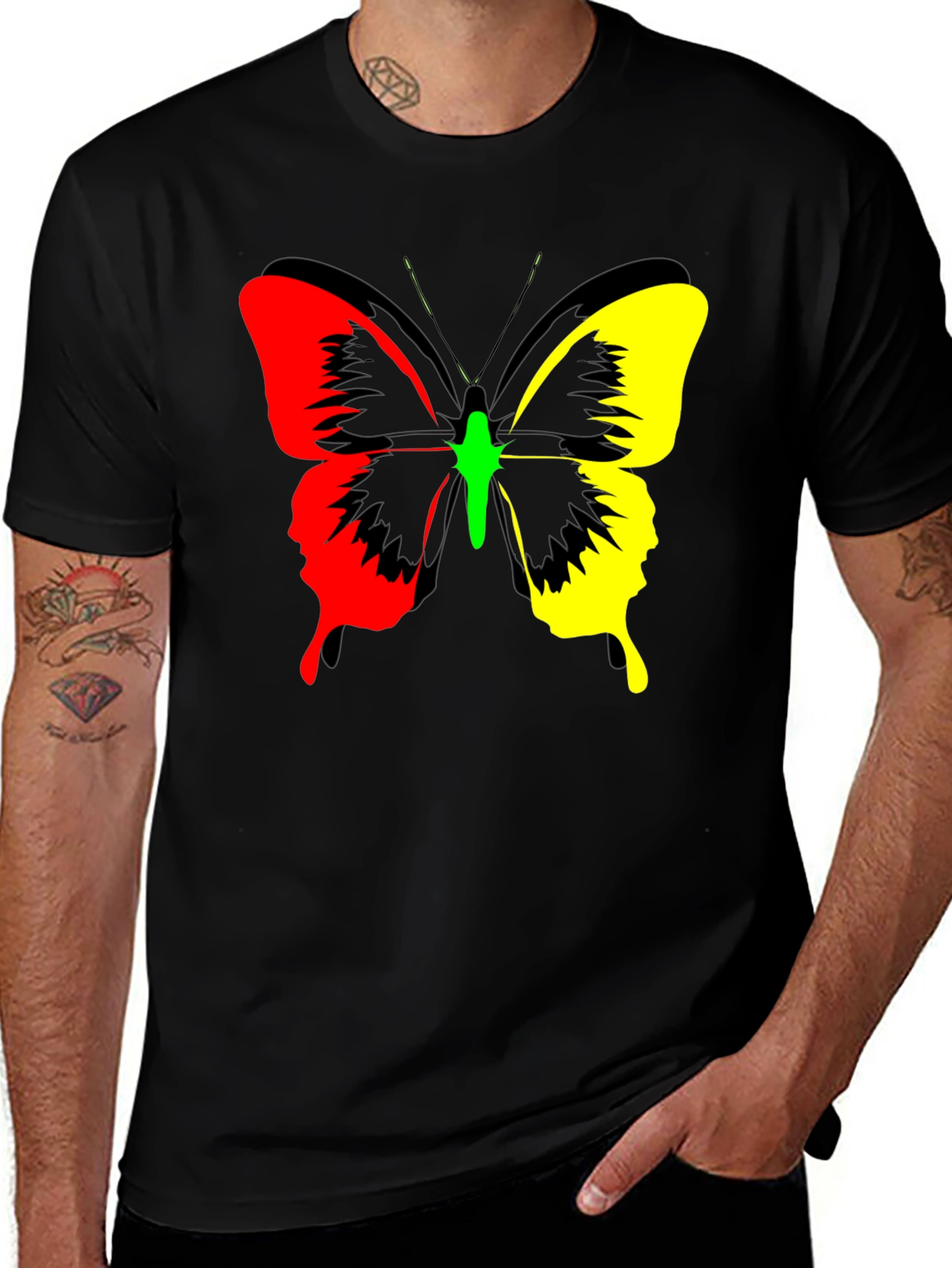 Variant 8 of Butterfly Graphic Print Tee - Bold Fashion