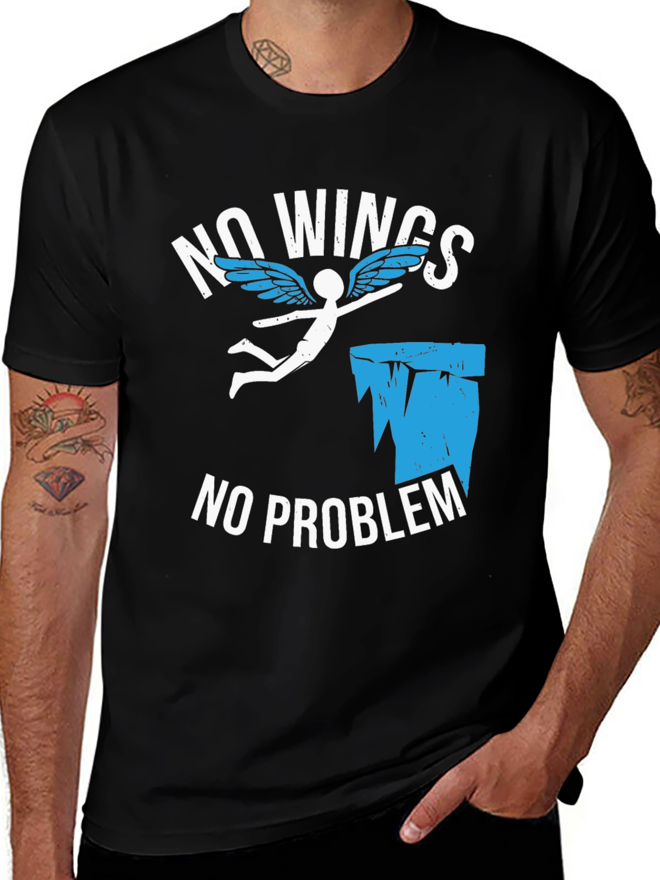 Variant 21 of No Wings No Problem Funny Graphic Tee