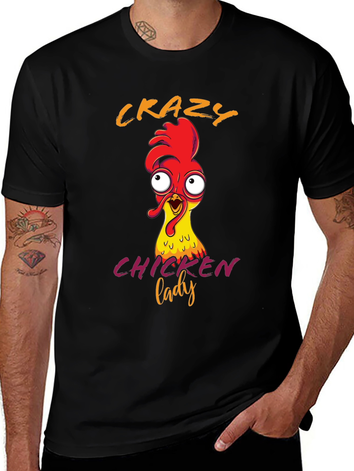 Variant 25 of Crazy Chicken Lady Graphic T-Shirt