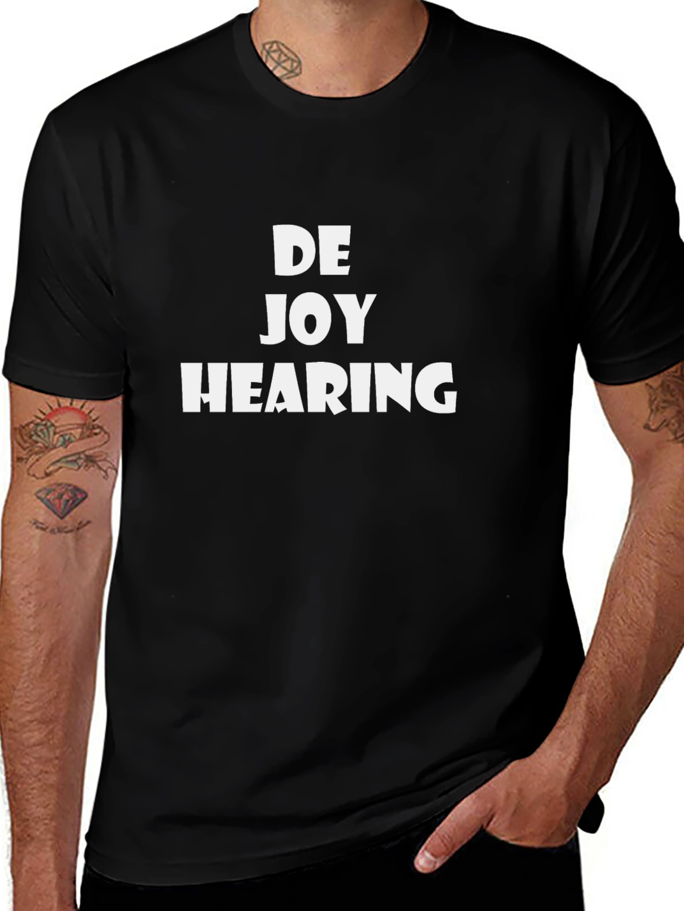 Variant 9 of De Joy Hearing Black Graphic Tee