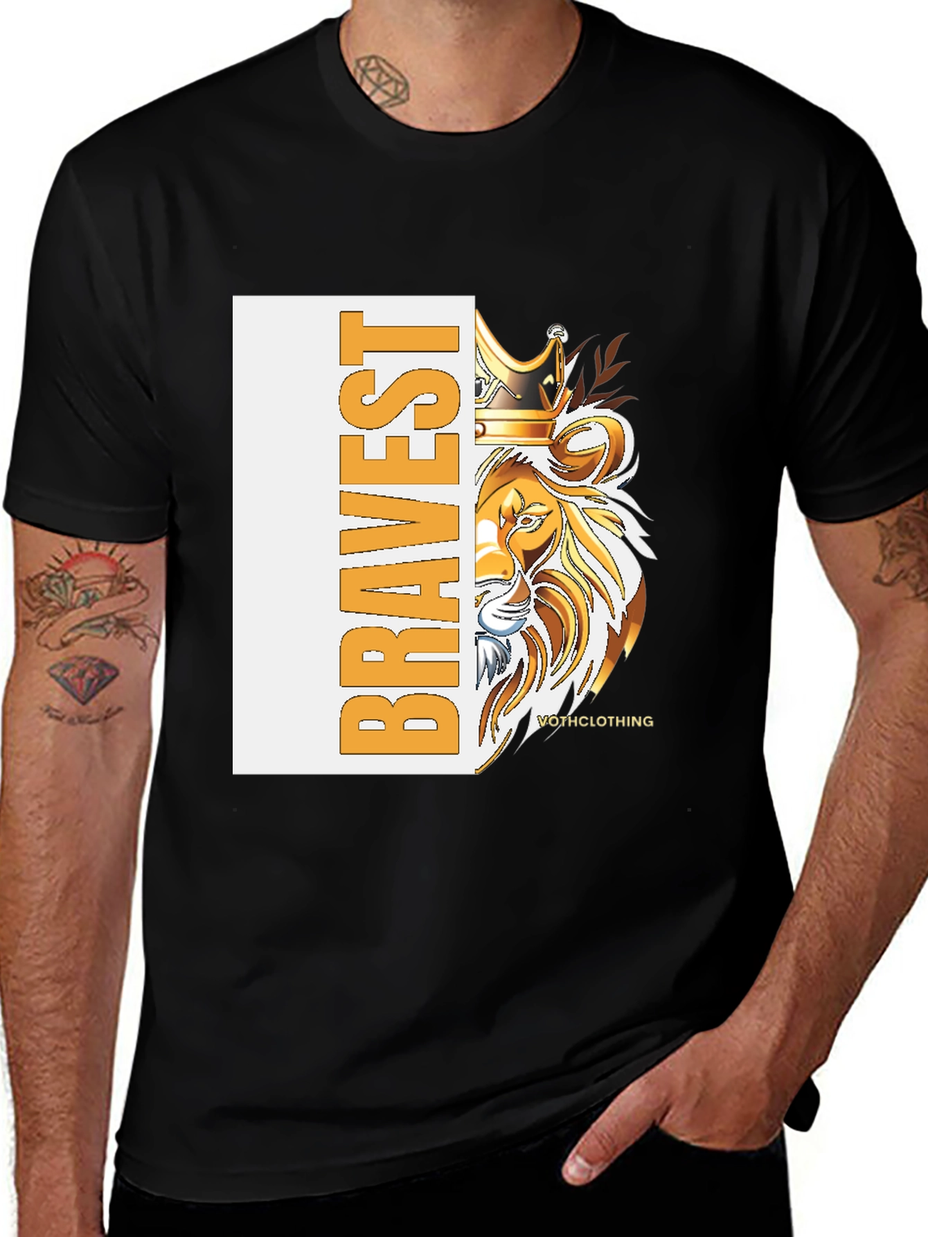 Variant 30 of Bravest Lion Graphic T-Shirt