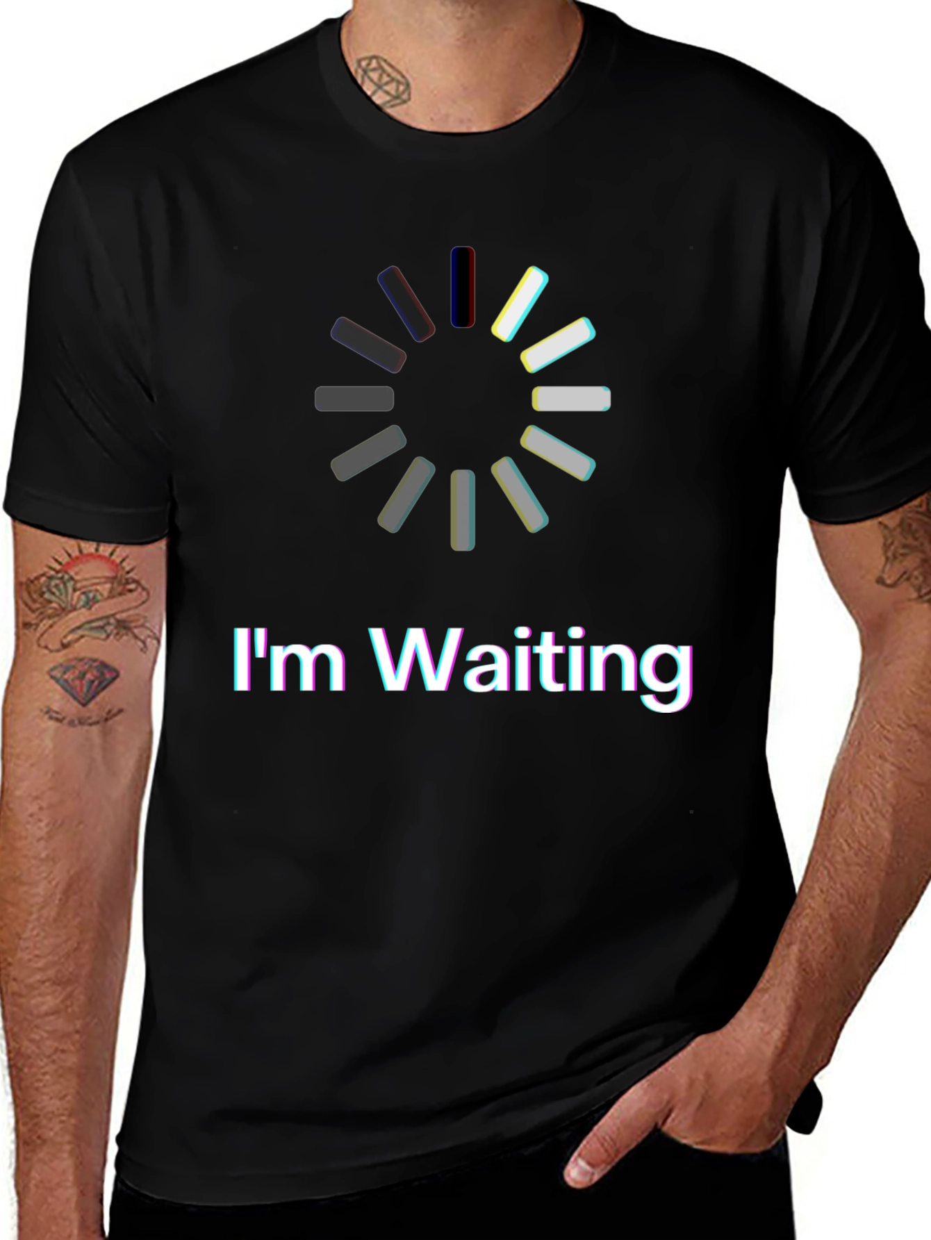 I'm Waiting T-Shirt - Novelty Graphic Tee for Tech Lovers