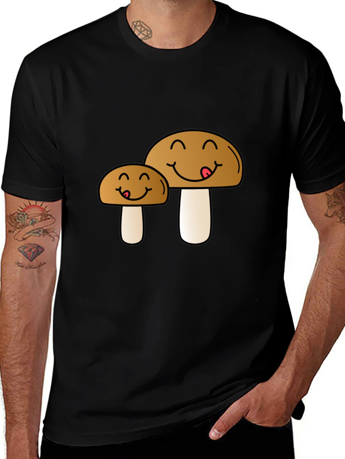 Variant 17 of Cute Mushroom Cartoon Graphic Tee