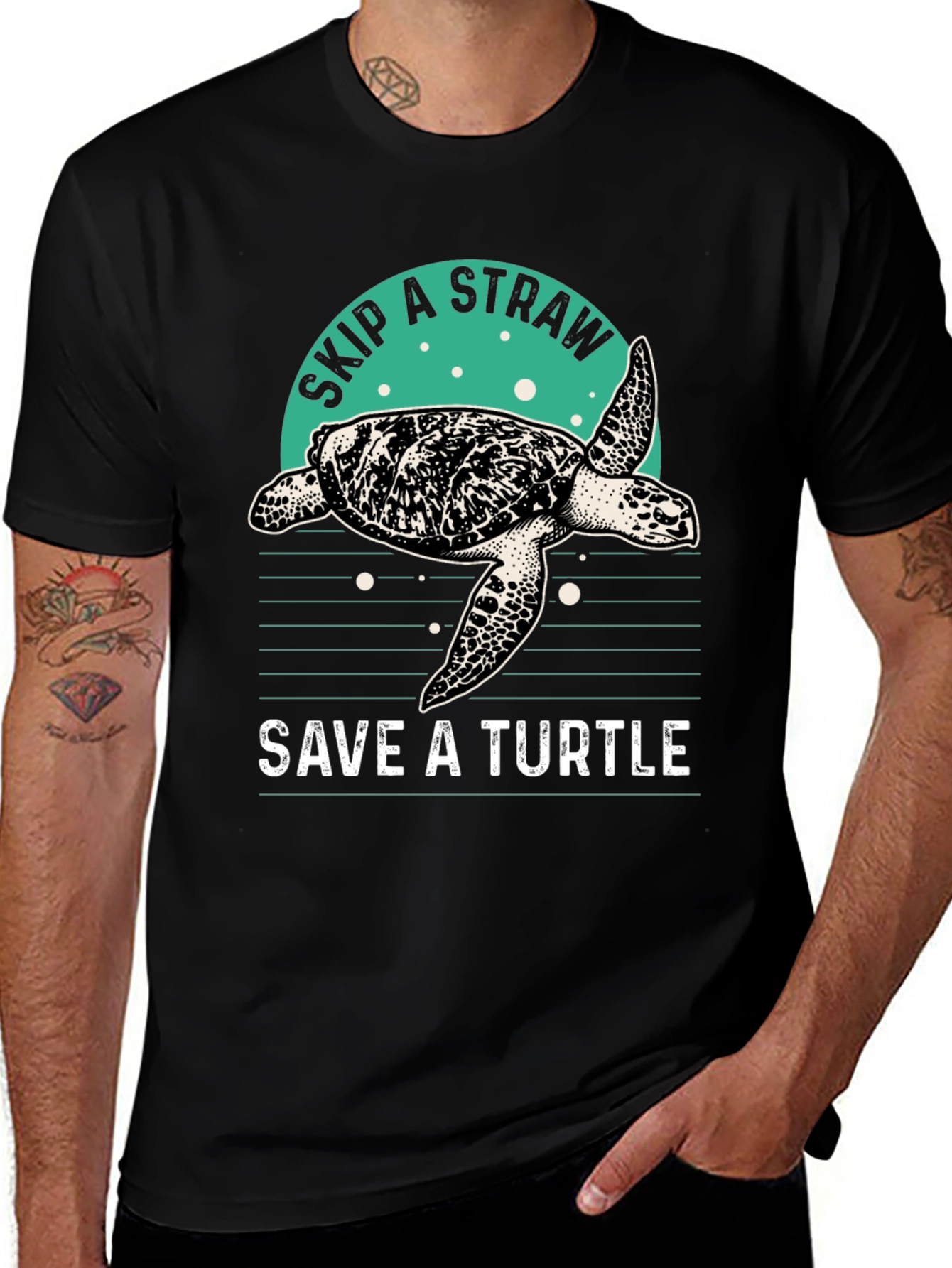 Variant 2 of Save a Turtle T-Shirt - Skip a Straw