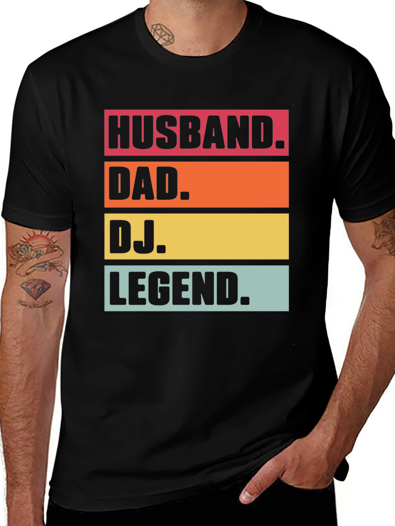 Variant 27 of Husband Dad DJ Legend T-Shirt