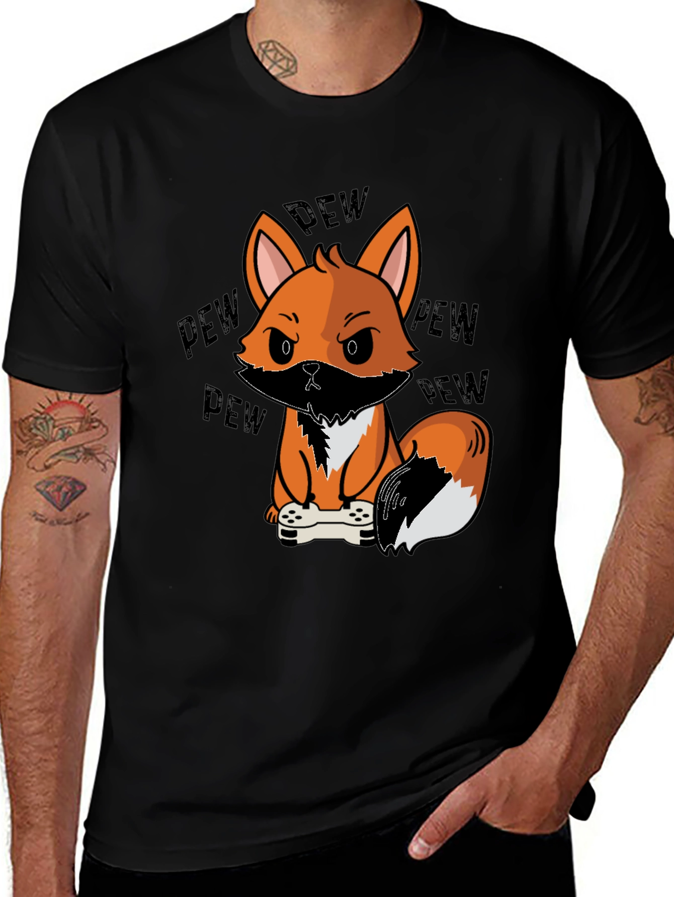 Variant 6 of Gamer Fox Graphic T-Shirt
