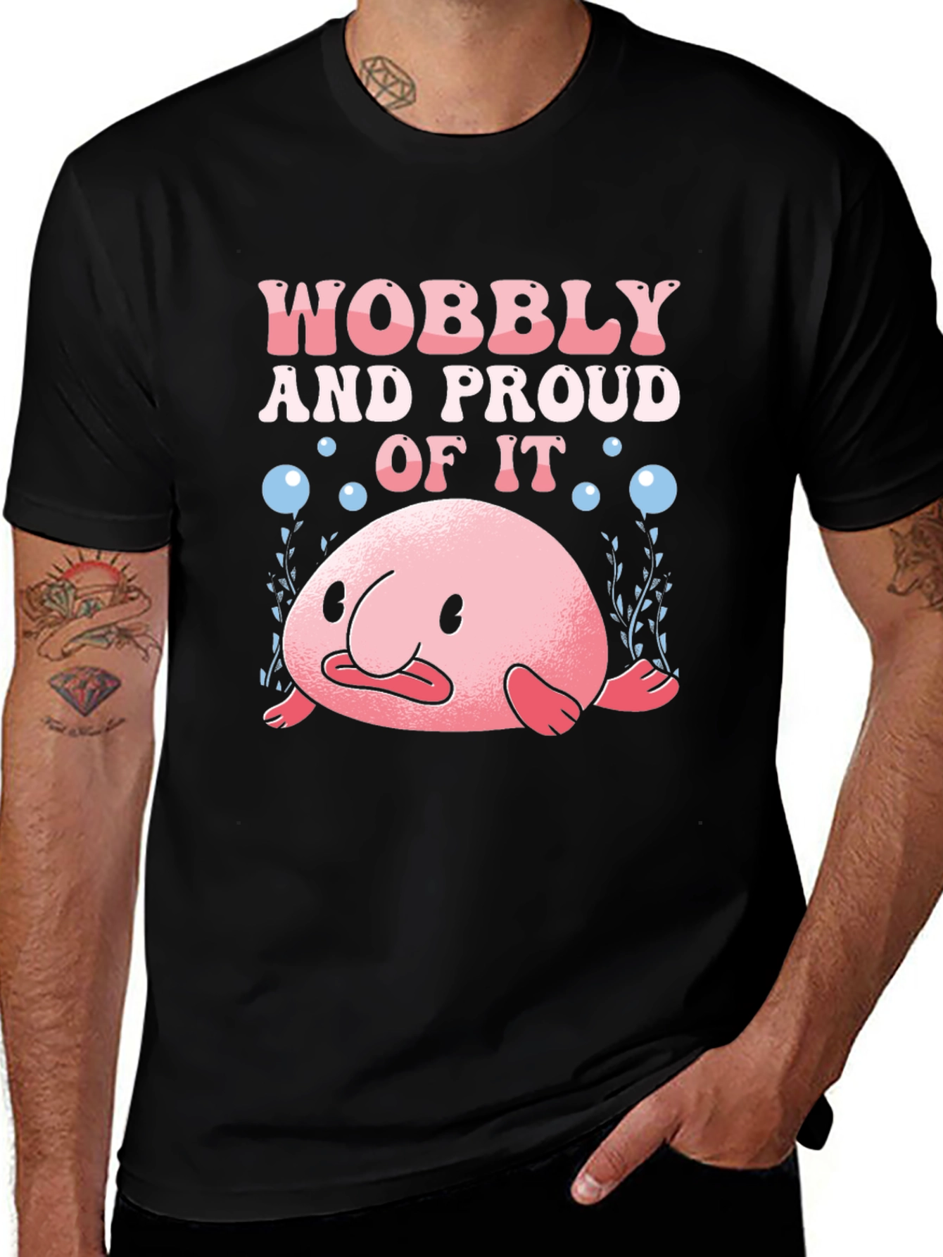 Variant 24 of Wobbly and Proud Blobfish Graphic Tee