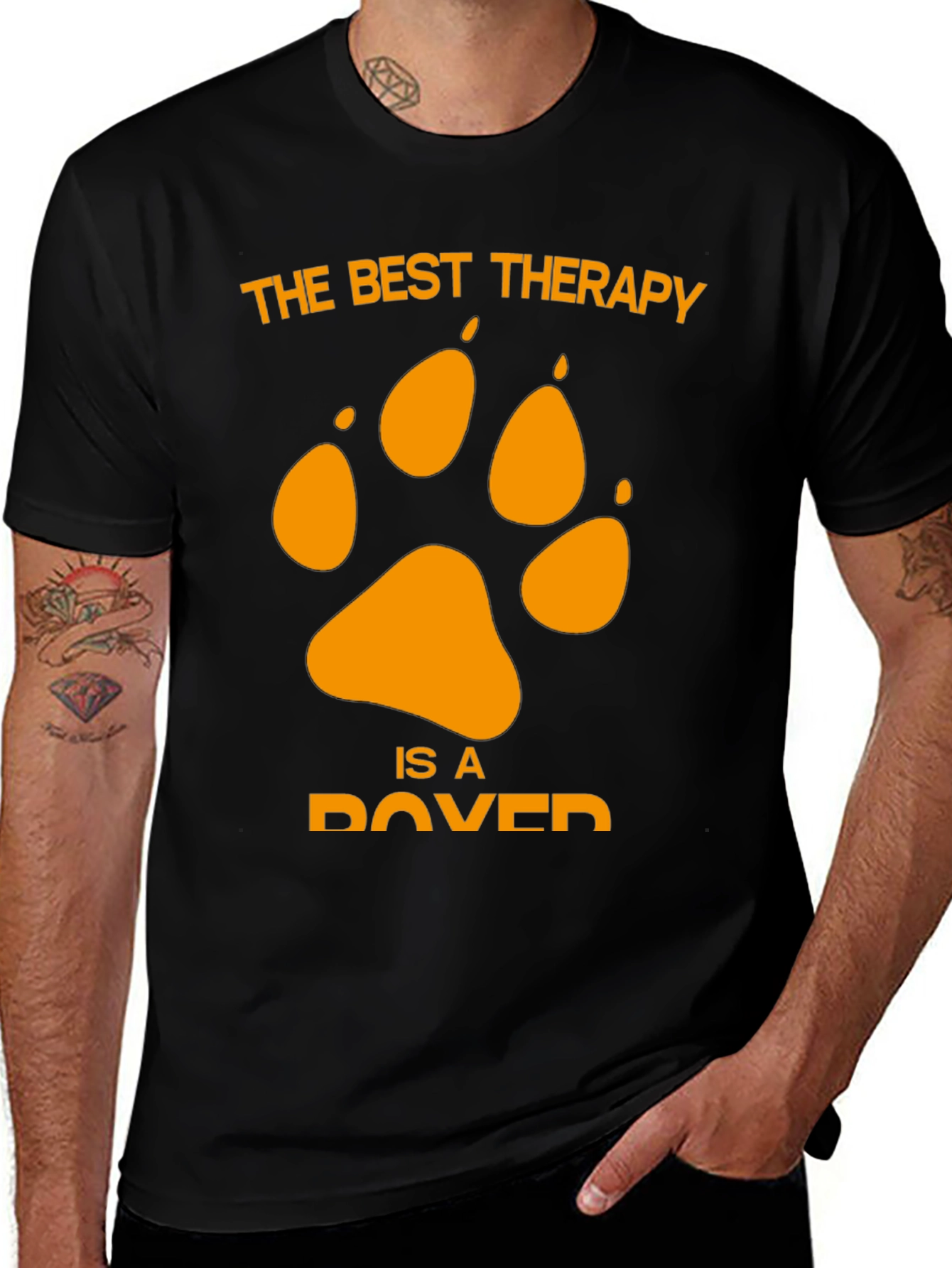 Variant 18 of Best Therapy Rover T-Shirt, Dog Paw Print
