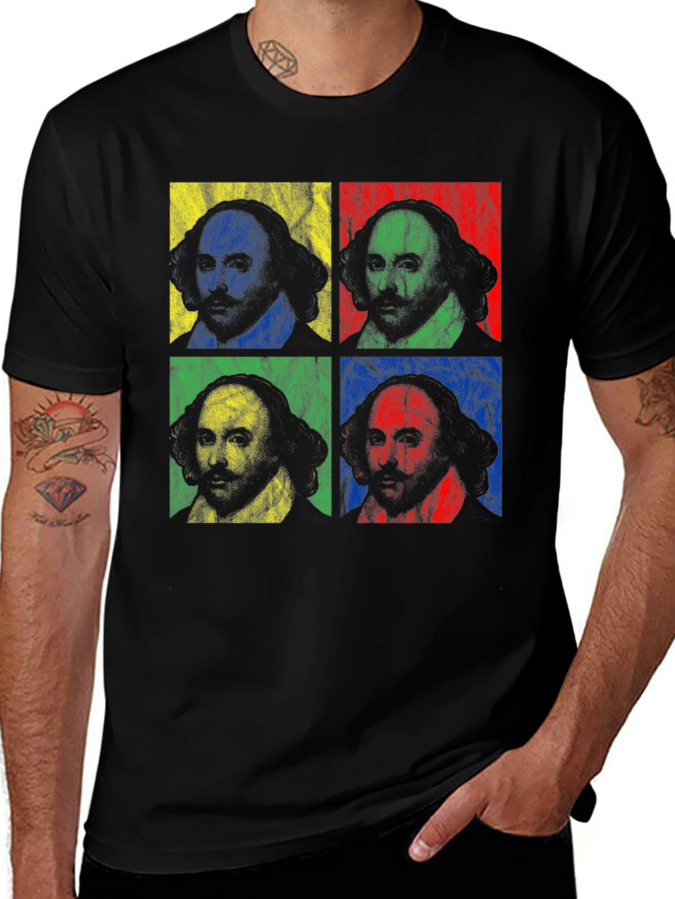 Variant 10 of Shakespeare Pop Art T-Shirt - Literary Style