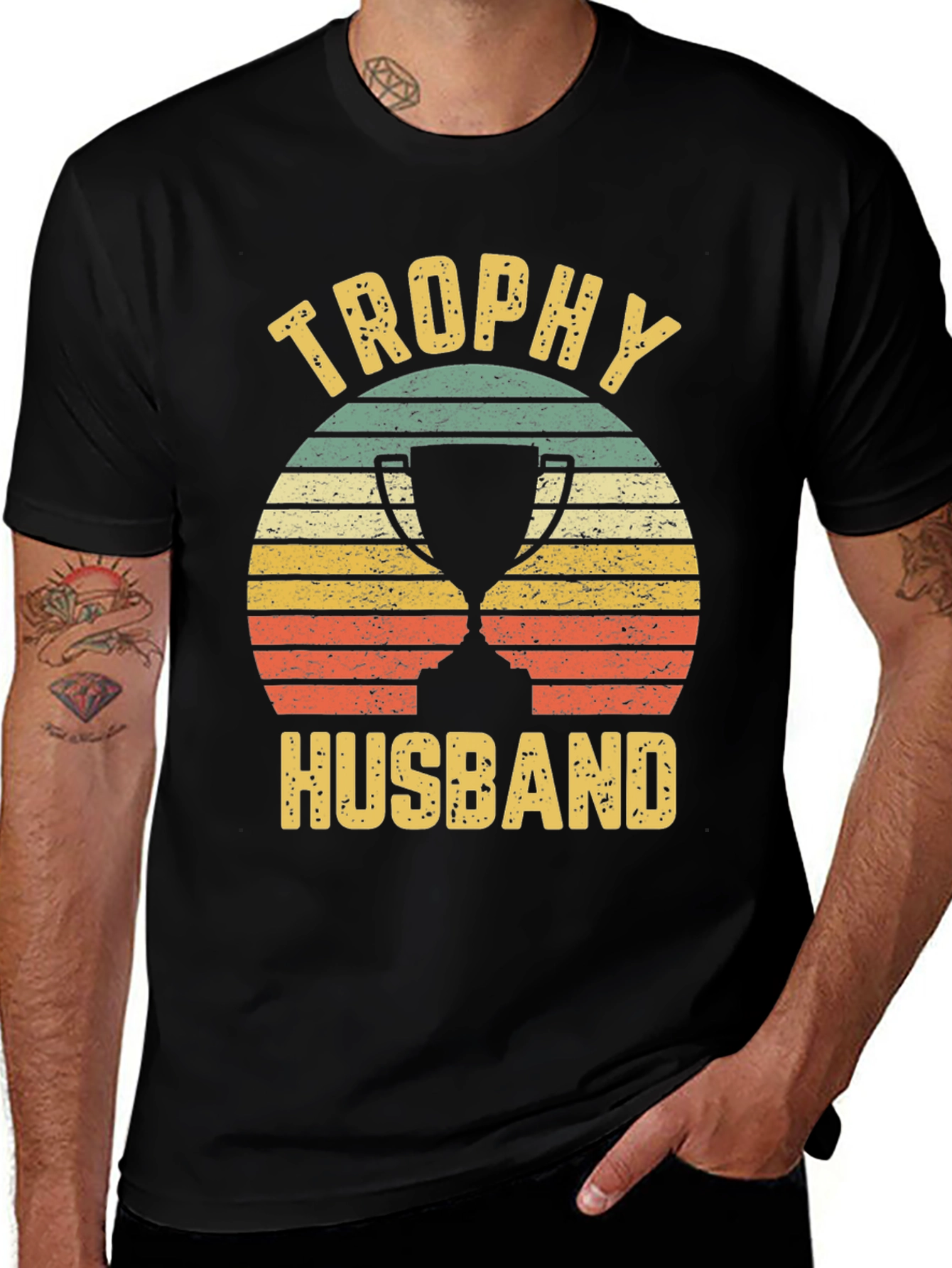 Variant 23 of Trophy Husband Retro T-Shirt