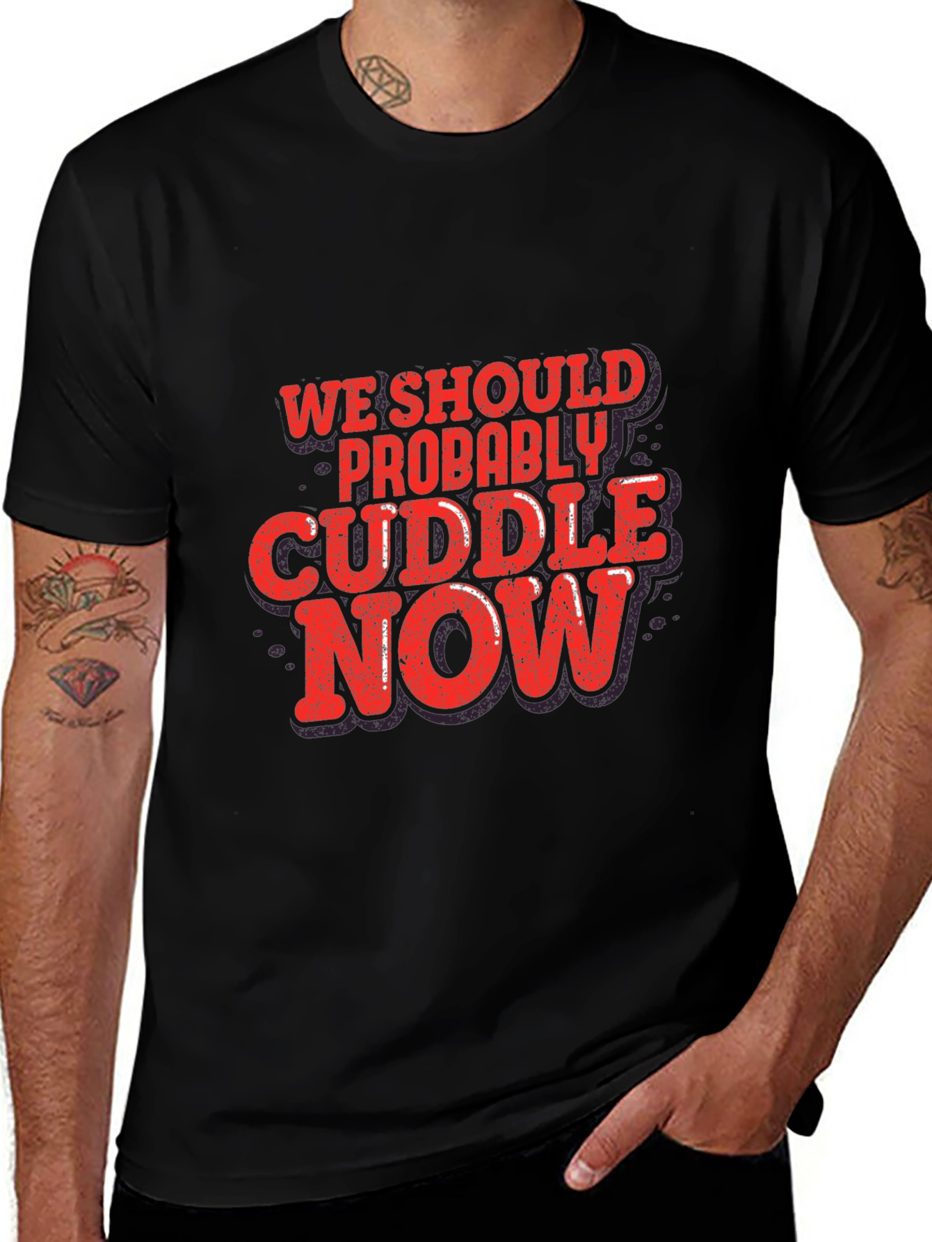Variant 22 of Cuddle Now Graphic Tee - Soft Cotton Blend