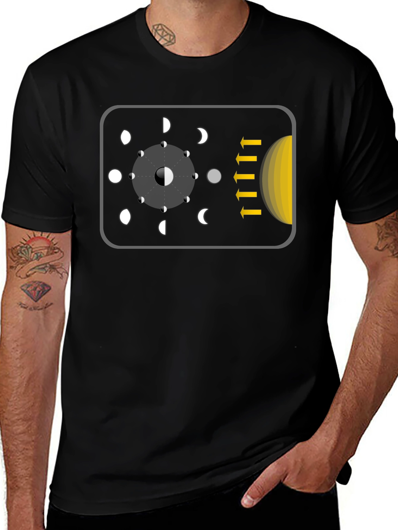 Variant 11 of Lunar Phase T-Shirt - Astronomy Graphic Tee