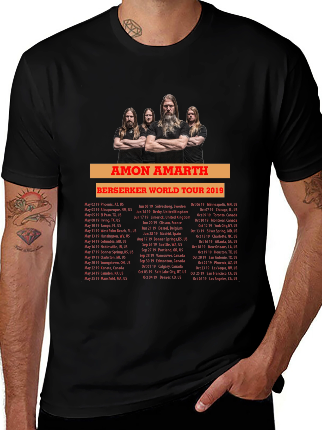 Amon Amarth Berserker World Tour 2019 T-Shirt