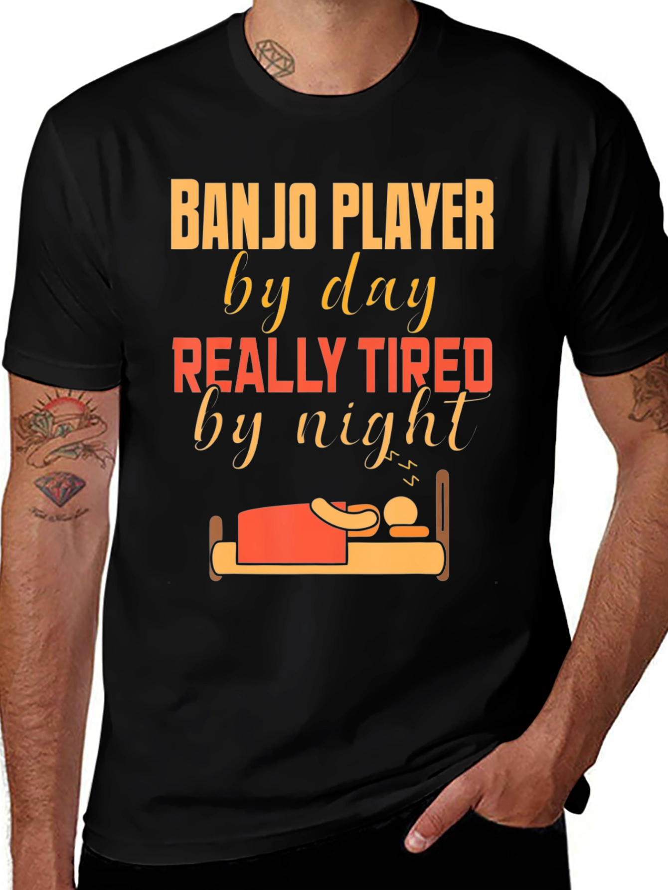 Banjo Player Tired T-Shirt