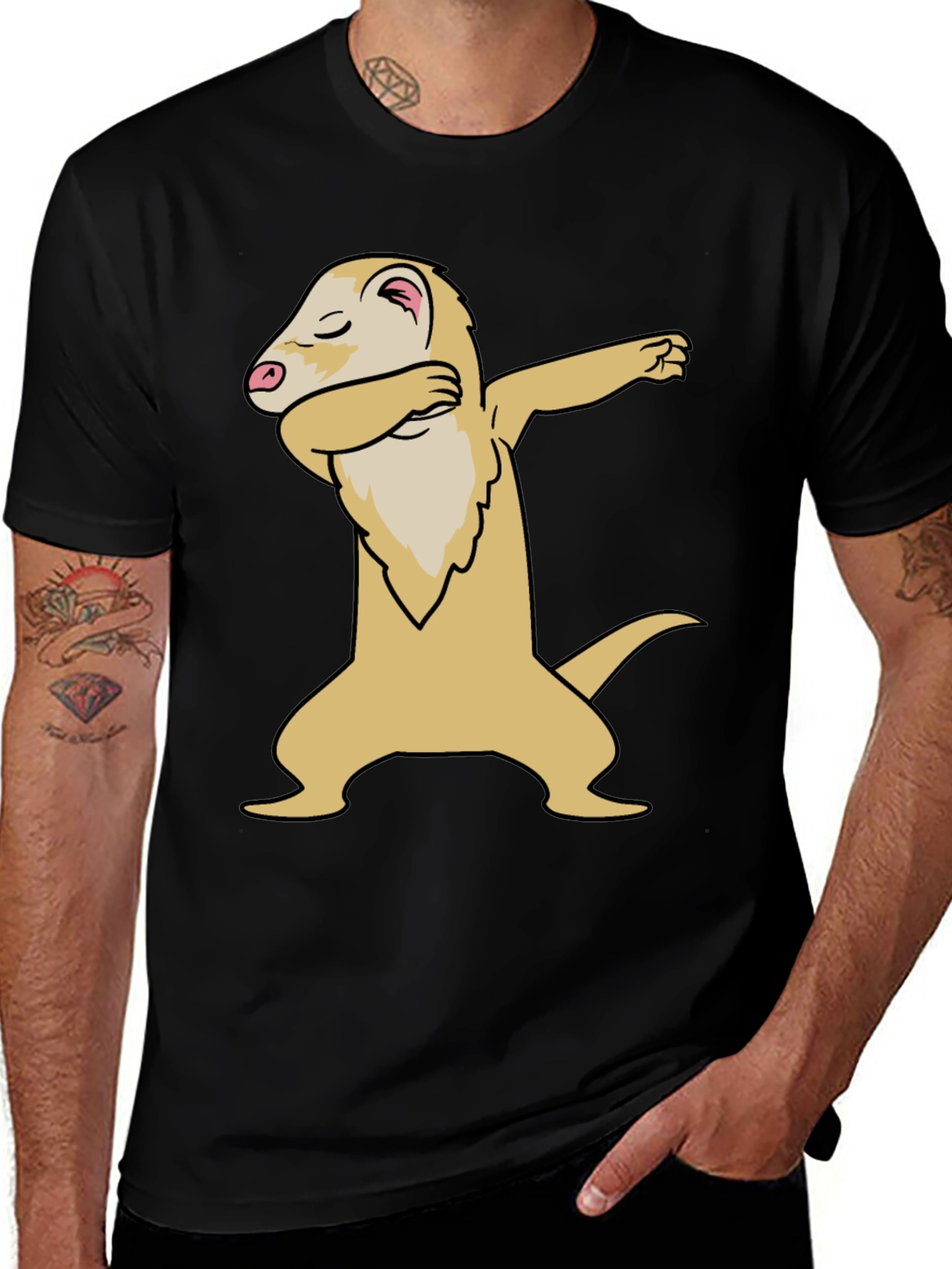 Variant 20 of Dabbing Ferret Graphic Tee - Cool Casual Style