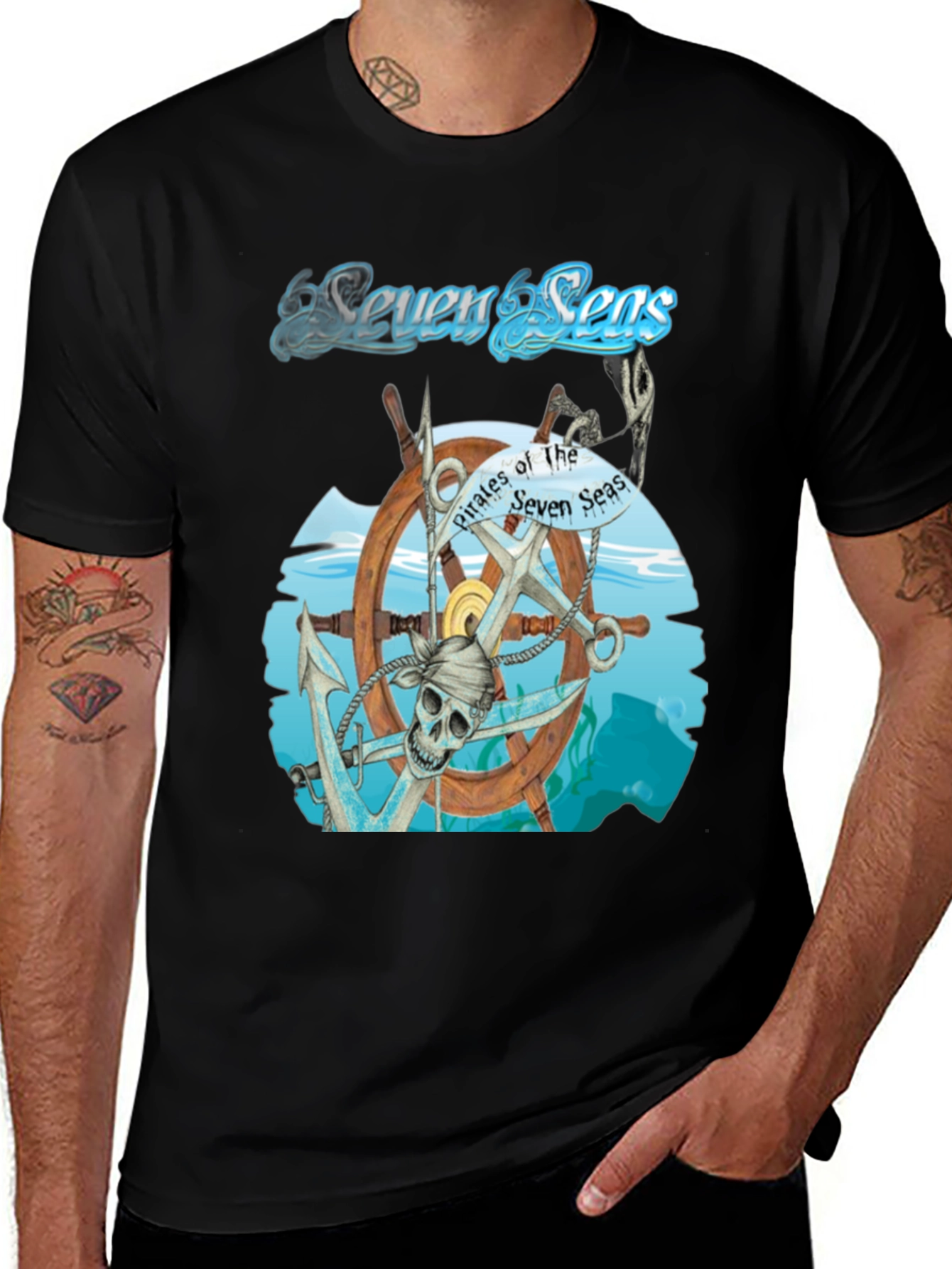 Variant 19 of Seven Seas Pirate Graphic Tee