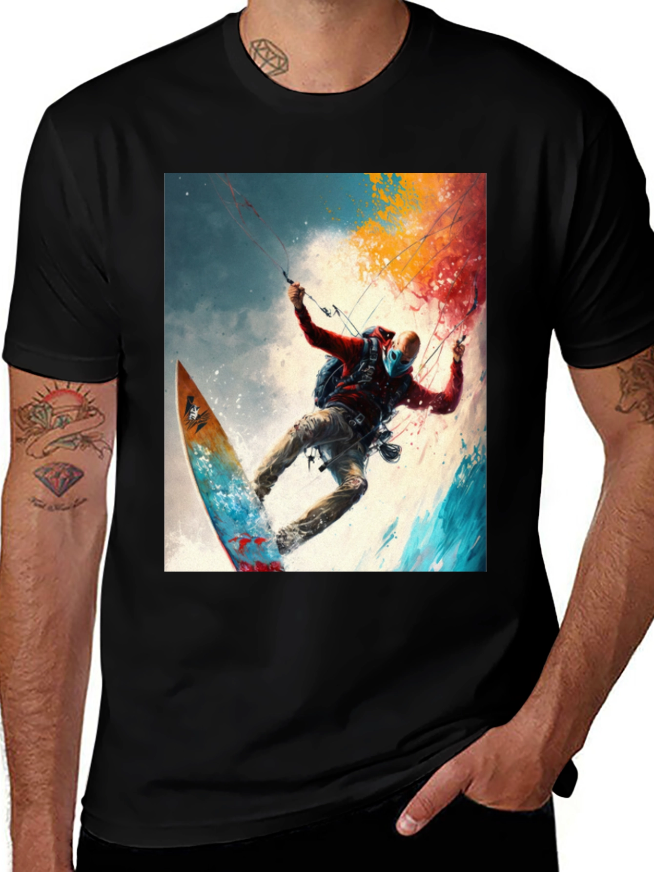 Variant 28 of Surfing Adventure Tee - Artistic Graphic Print