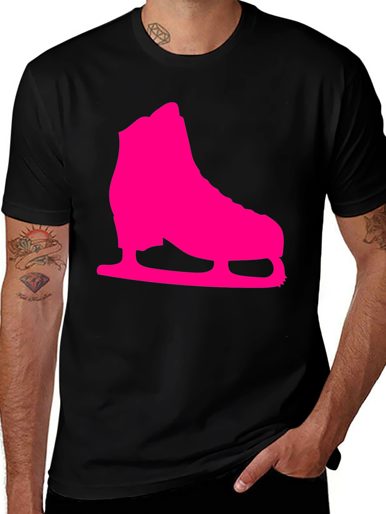 Variant 3 of Pink Ice Skate Graphic T-Shirt