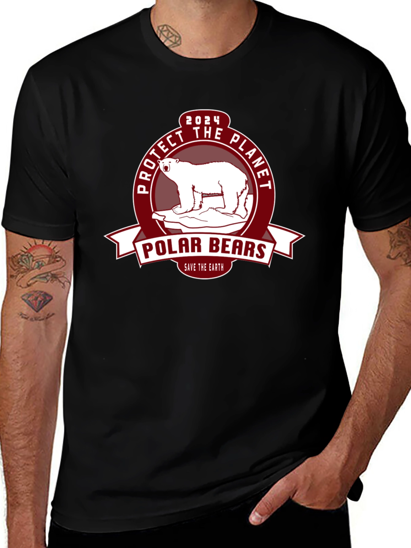 Variant 20 of Protect the Planet Polar Bears T-Shirt - Save the Earth